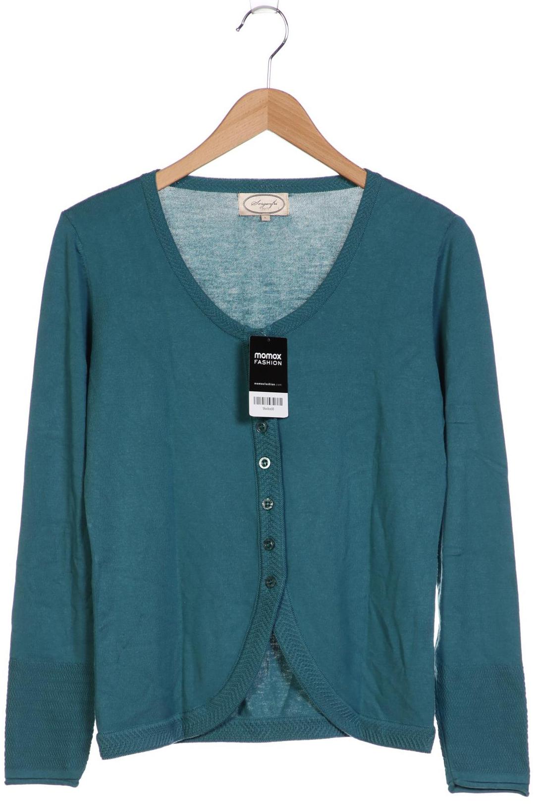 

Sorgenfri Sylt Damen Strickjacke, türkis, Gr. 42