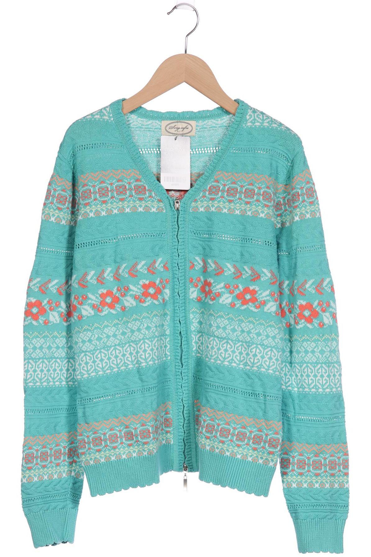 

Sorgenfri Sylt Damen Strickjacke, türkis, Gr. 44