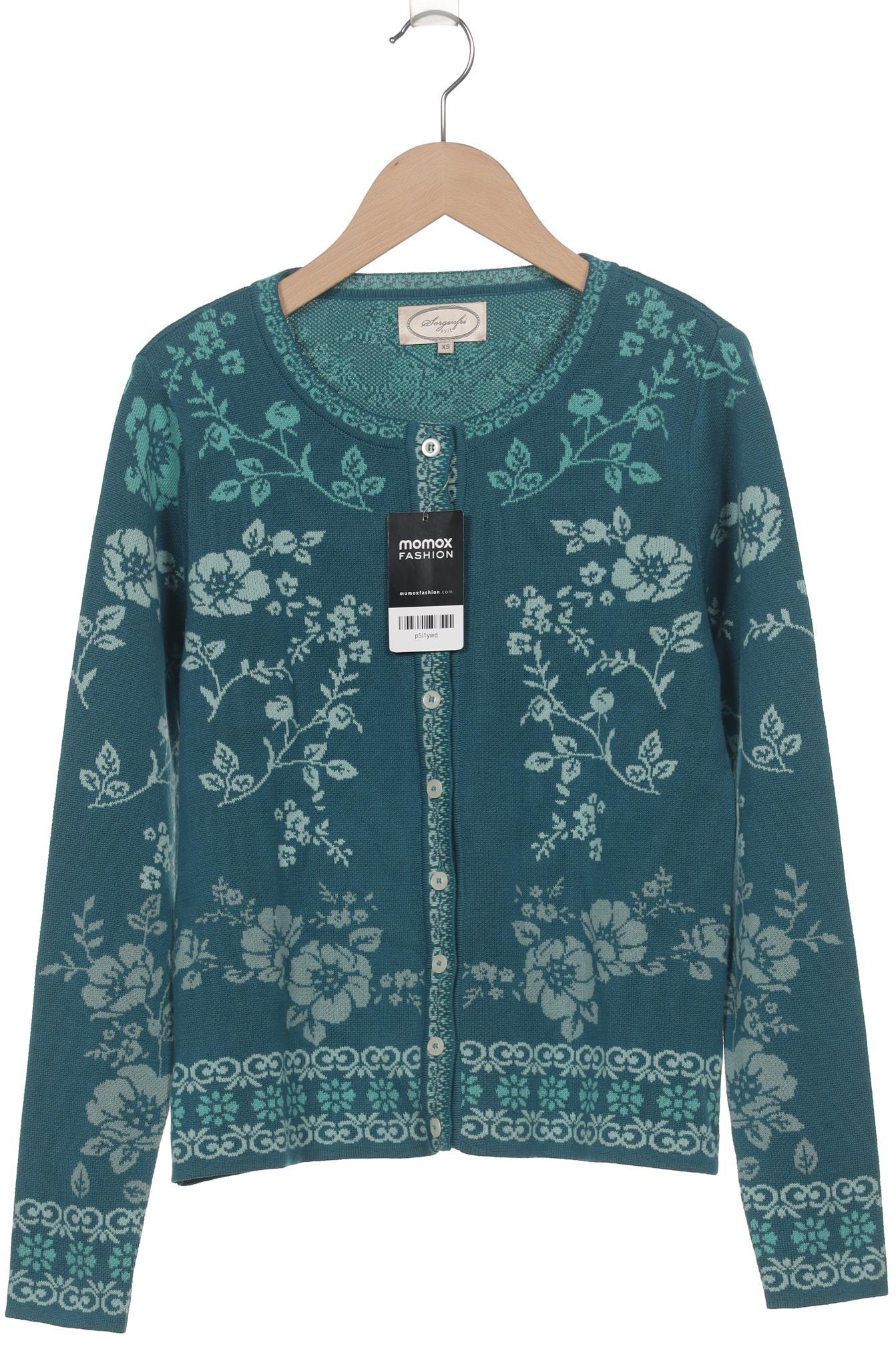

Sorgenfri Sylt Damen Strickjacke, türkis, Gr. 34