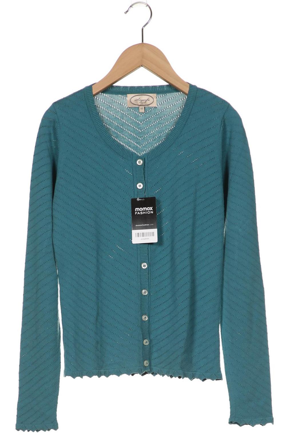 

Sorgenfri Sylt Damen Strickjacke, türkis, Gr. 34