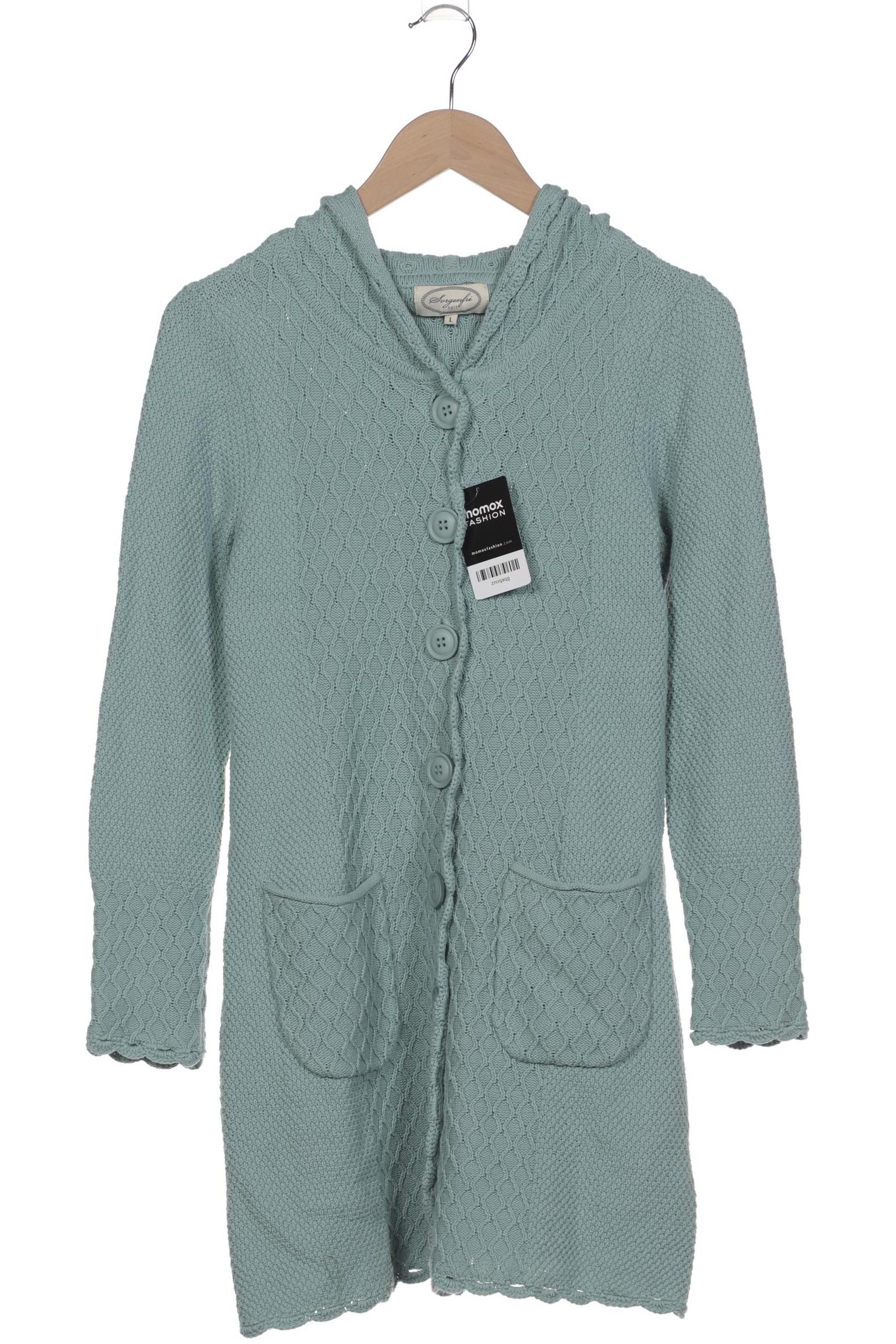 

Sorgenfri Sylt Damen Strickjacke, türkis, Gr. 42
