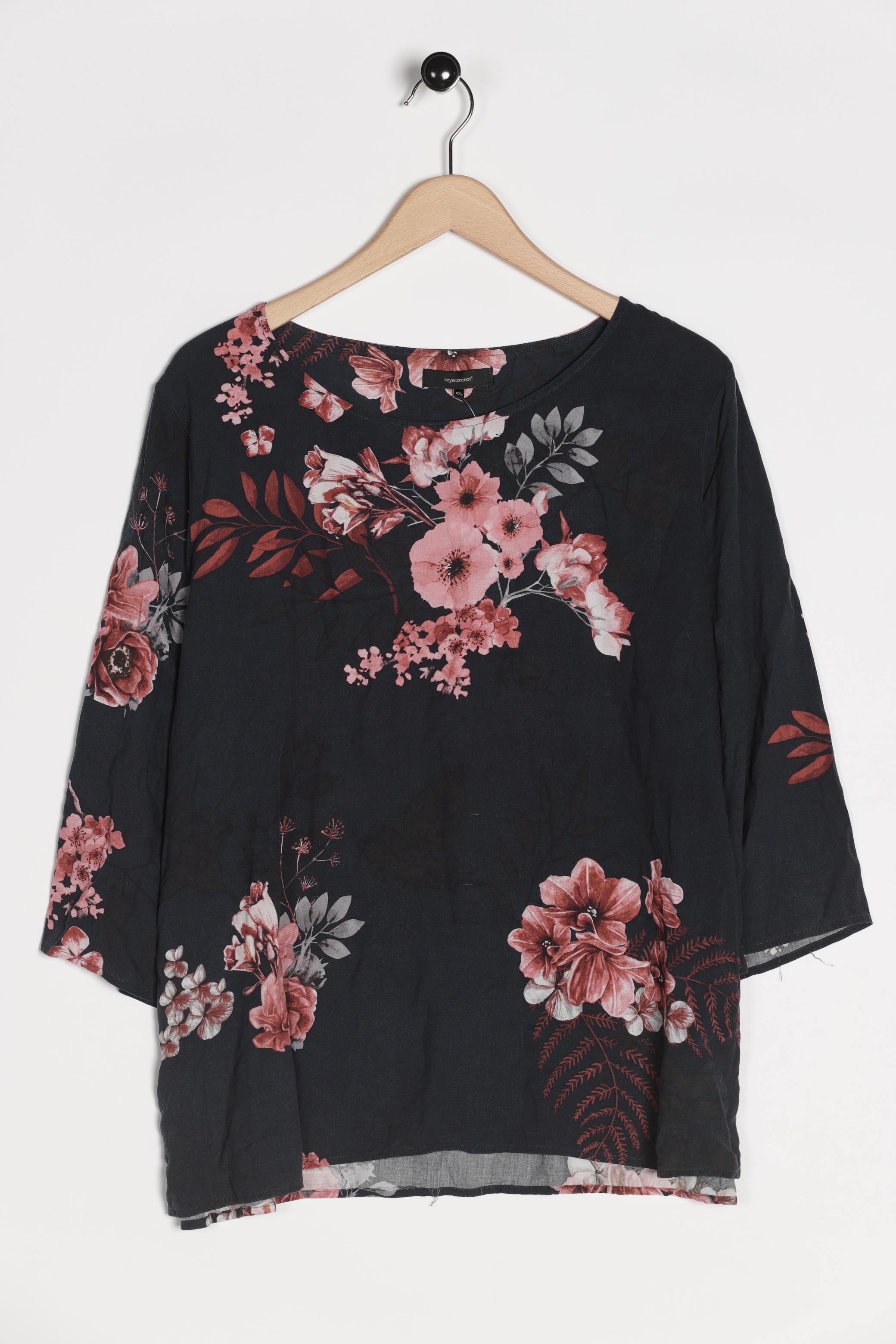 

soyaconcept Damen Langarmshirt, blau, Gr. 46