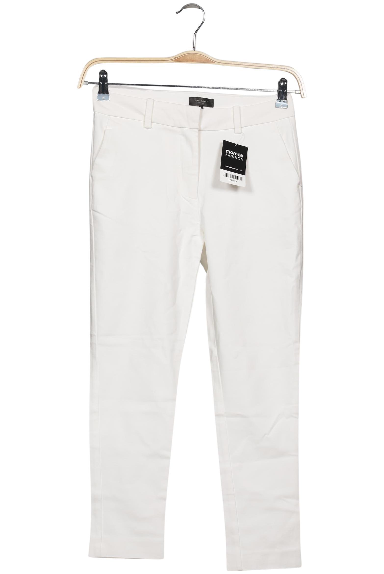

soyaconcept Damen Stoffhose, weiß, Gr. 34