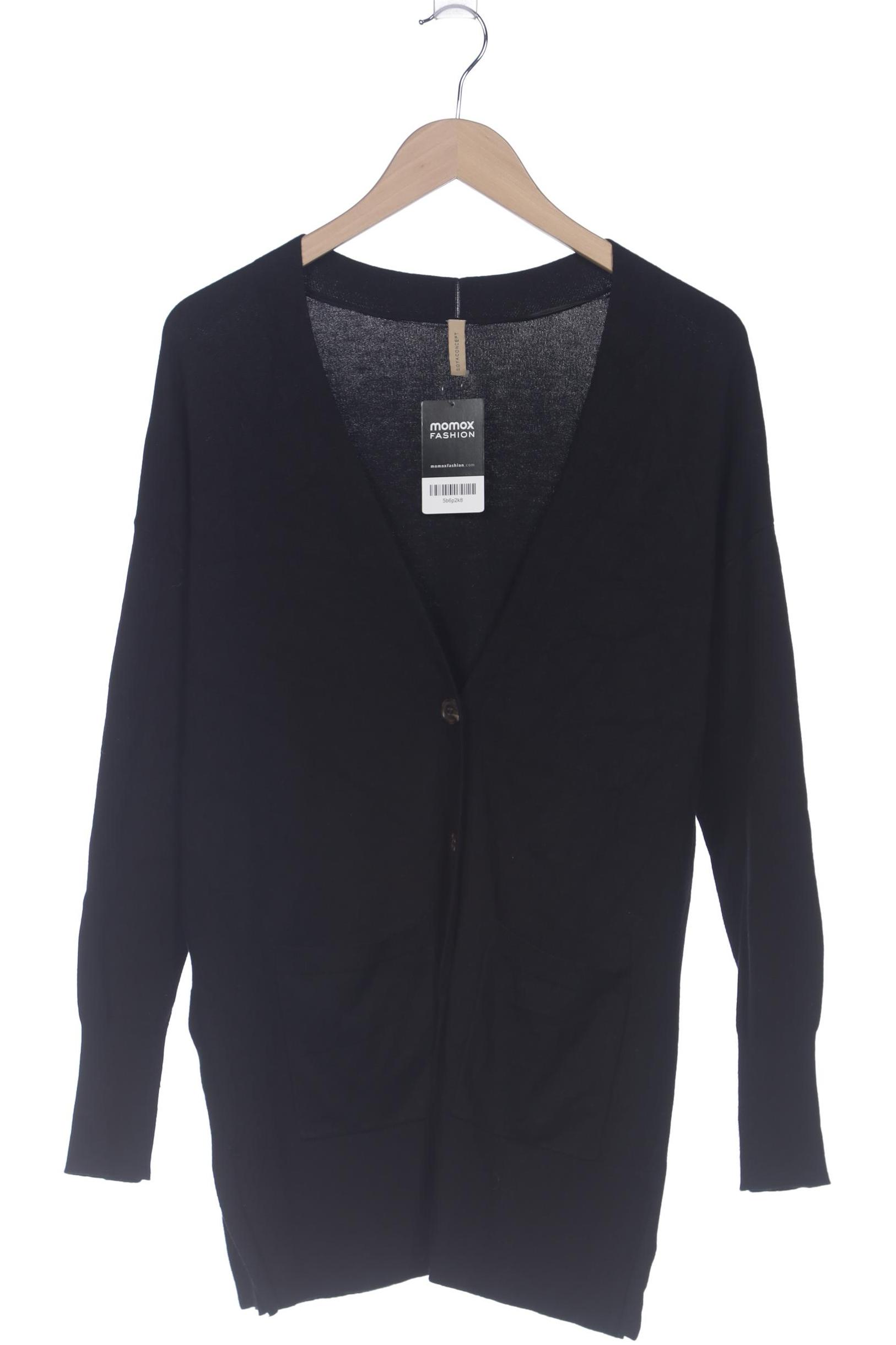 

soyaconcept Damen Strickjacke, schwarz, Gr. 36