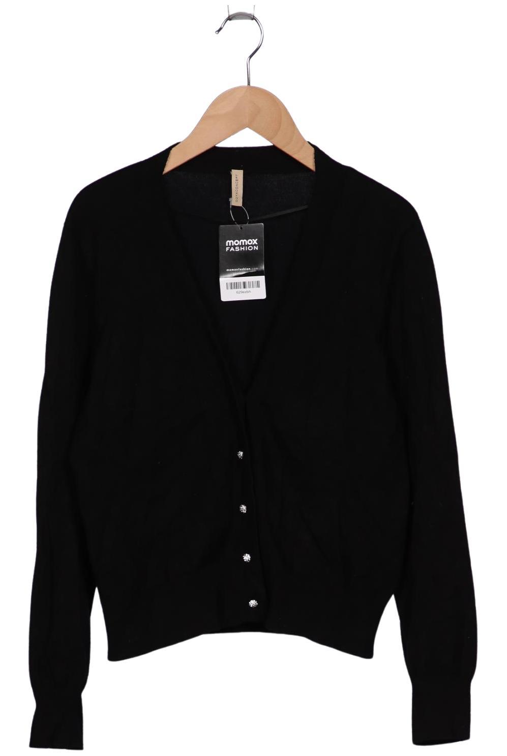 

soyaconcept Damen Strickjacke, schwarz, Gr. 38