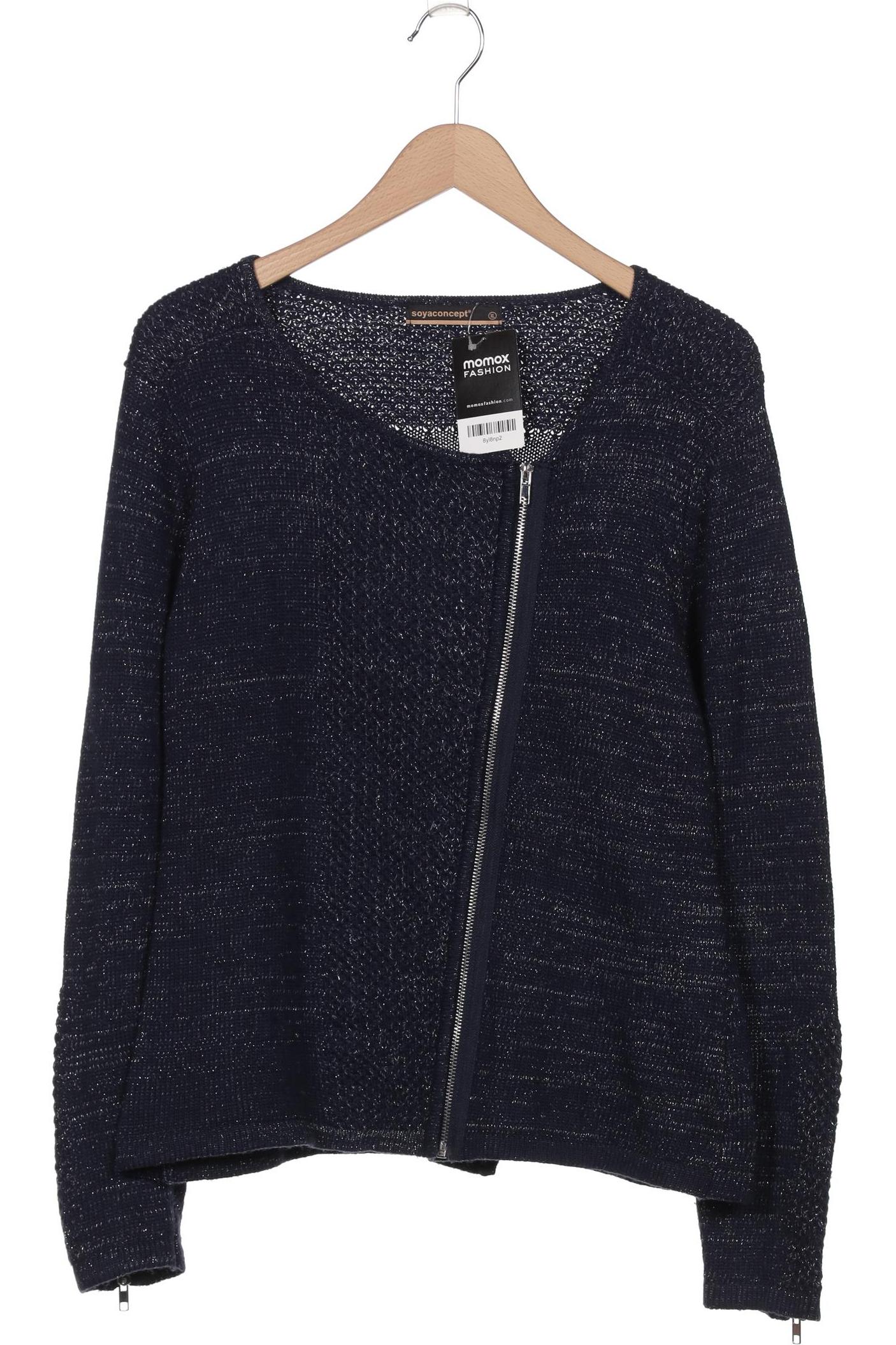 

soyaconcept Damen Strickjacke, marineblau, Gr. 44