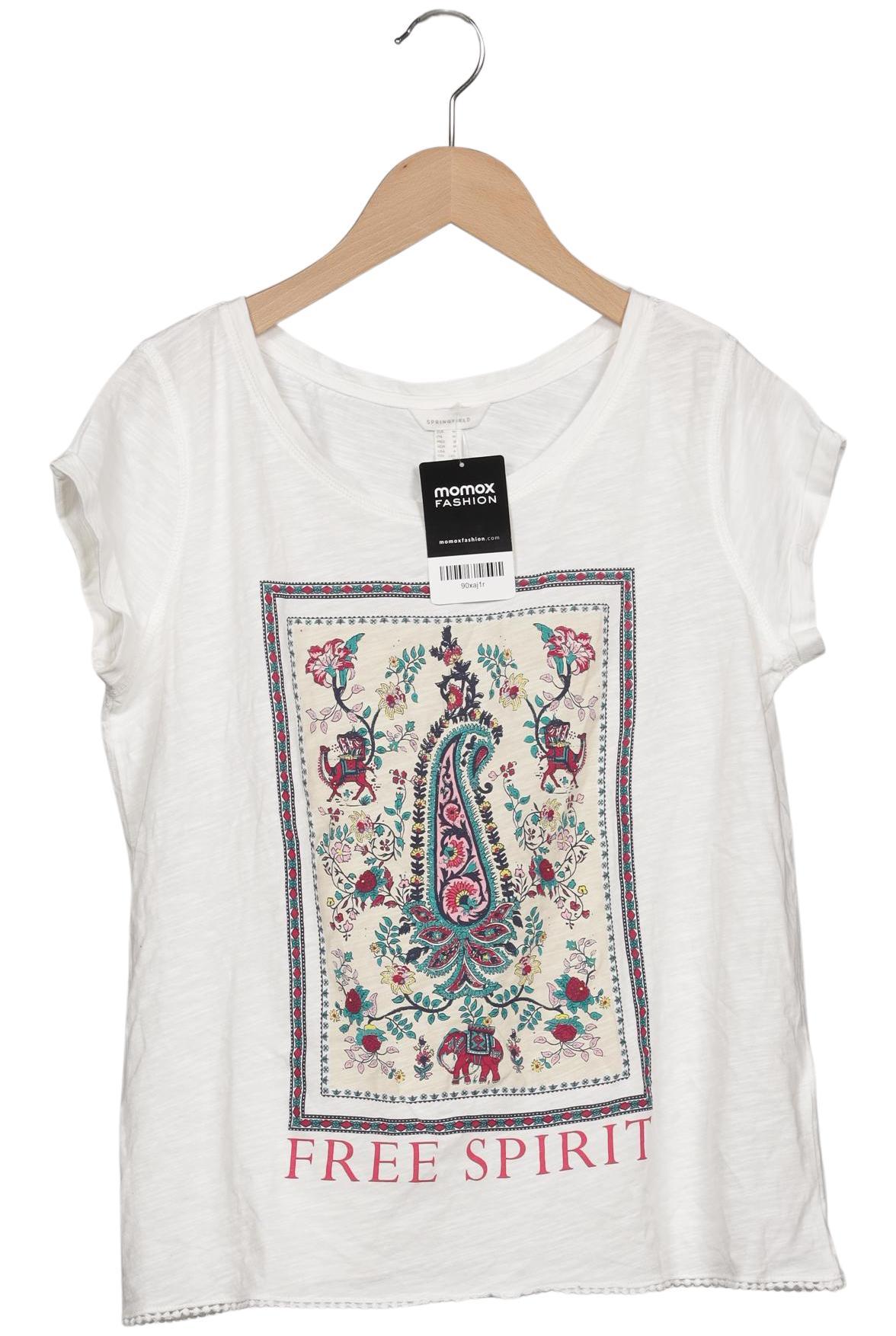 

Springfield Damen T-Shirt, weiß, Gr. 38