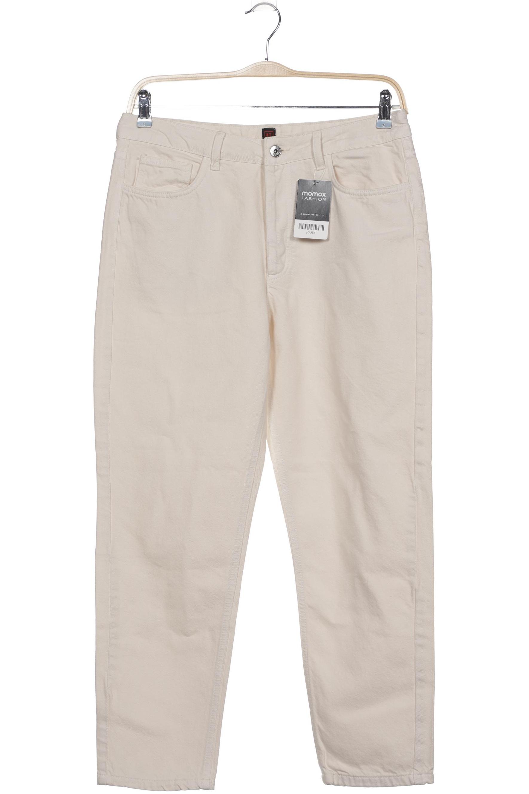 

Stefanel Damen Jeans, cremeweiß, Gr. 44