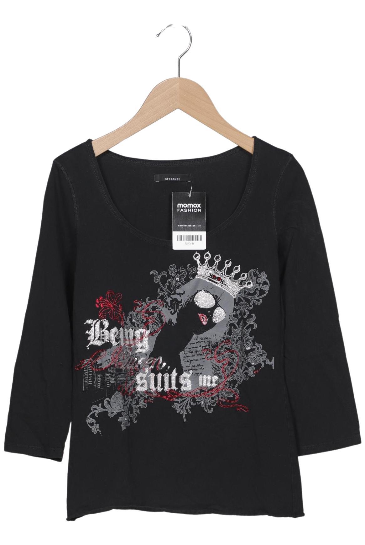 

Stefanel Damen Langarmshirt, schwarz, Gr. 34