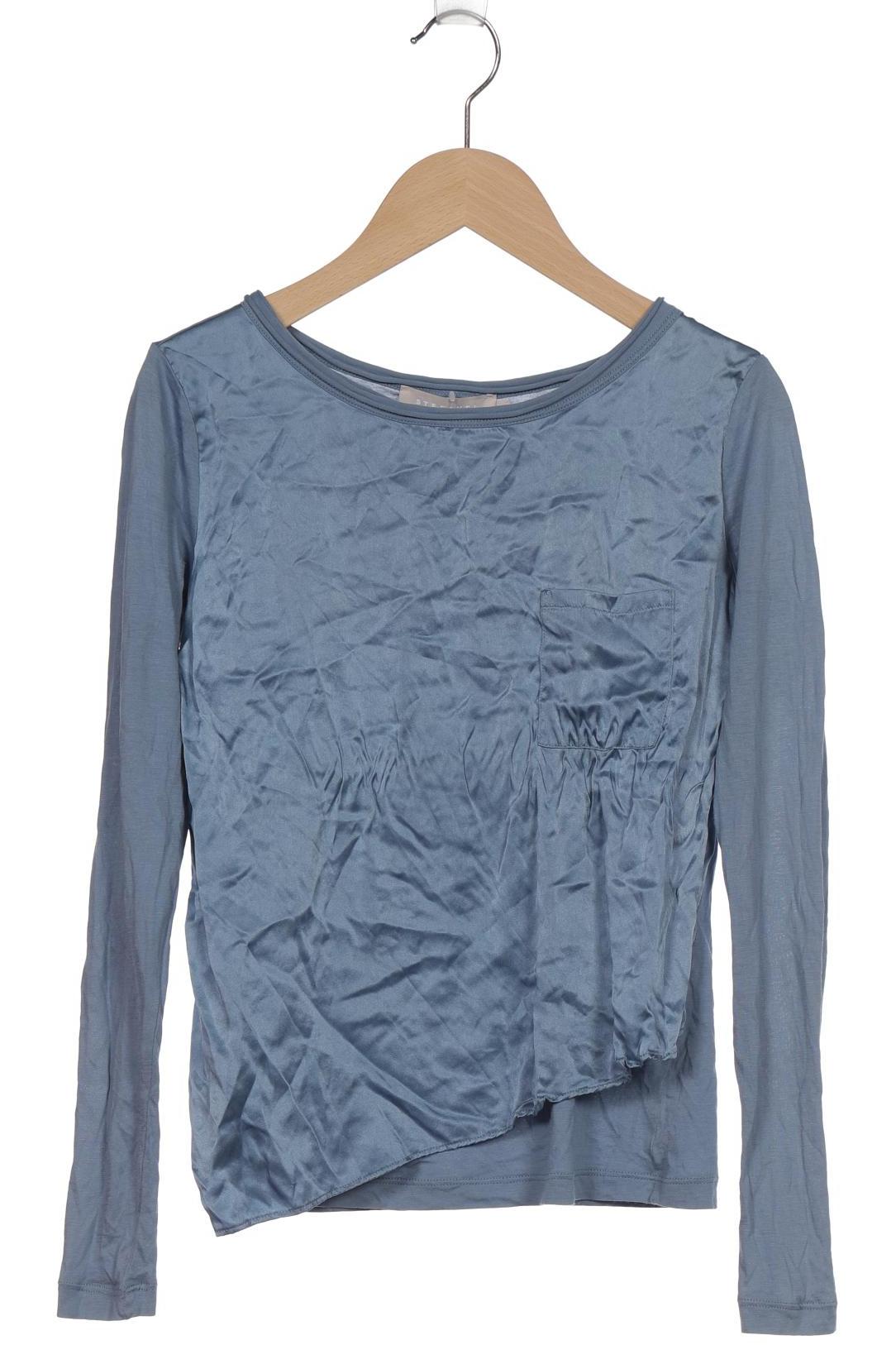 

Stefanel Damen Langarmshirt, blau, Gr. 34
