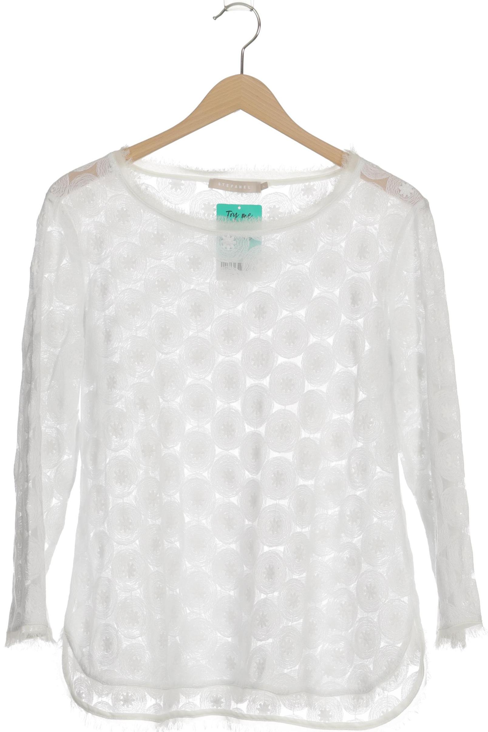 

Stefanel Damen Langarmshirt, weiß, Gr. 42