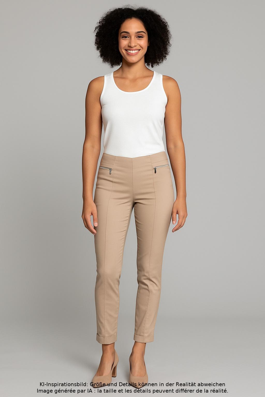 

stehmann Damen Stoffhose, beige, Gr. 34