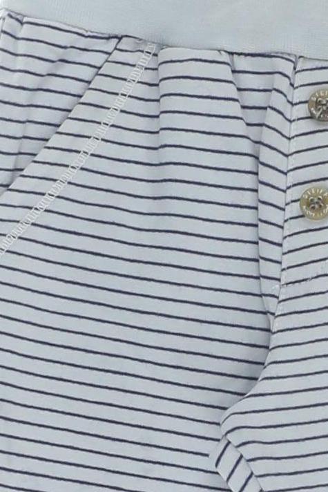 Thumbnail - Steiff Jungen Stoffhose, grau, Gr. 74