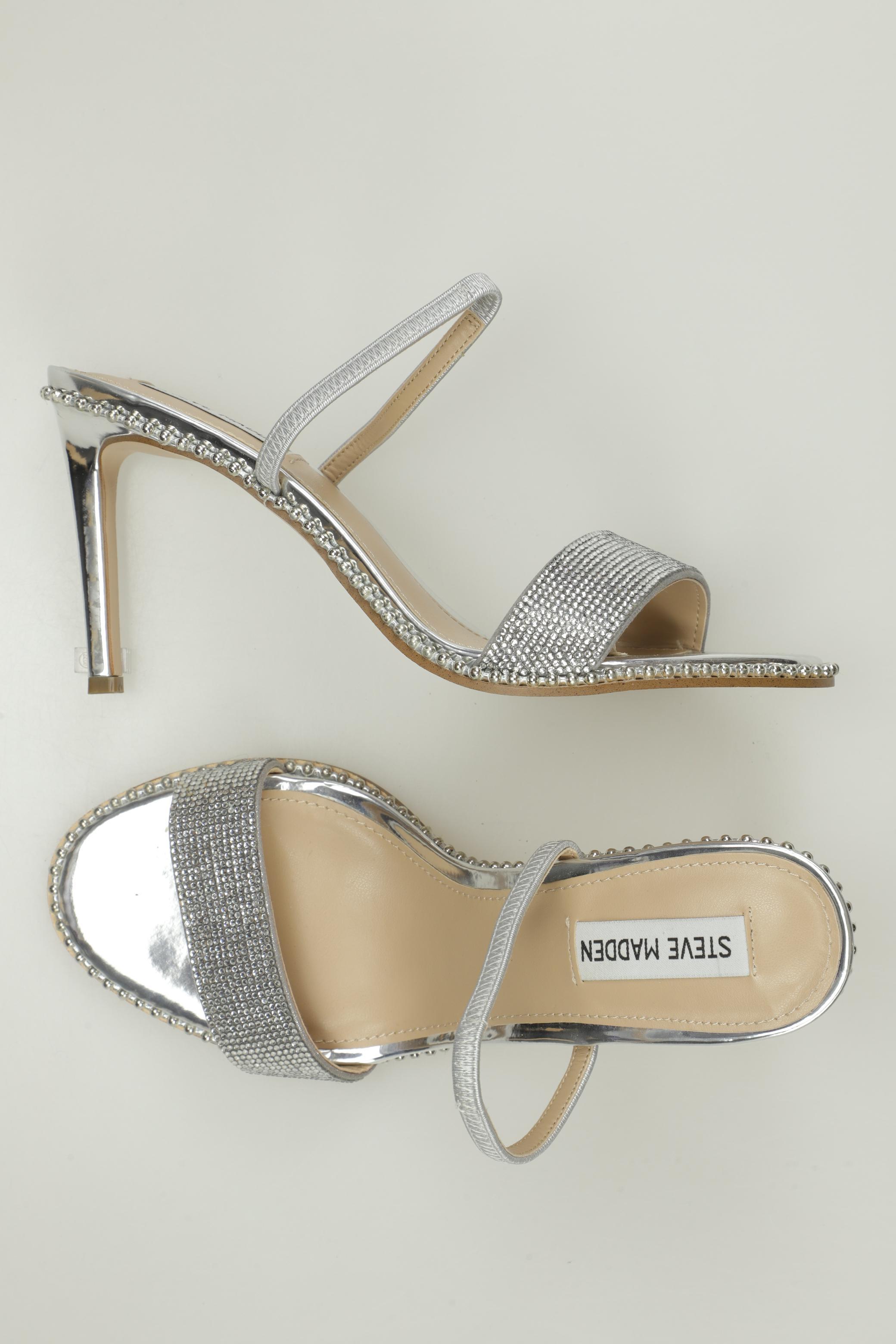 

Steve Madden Damen Sandale, silber, Gr. 39