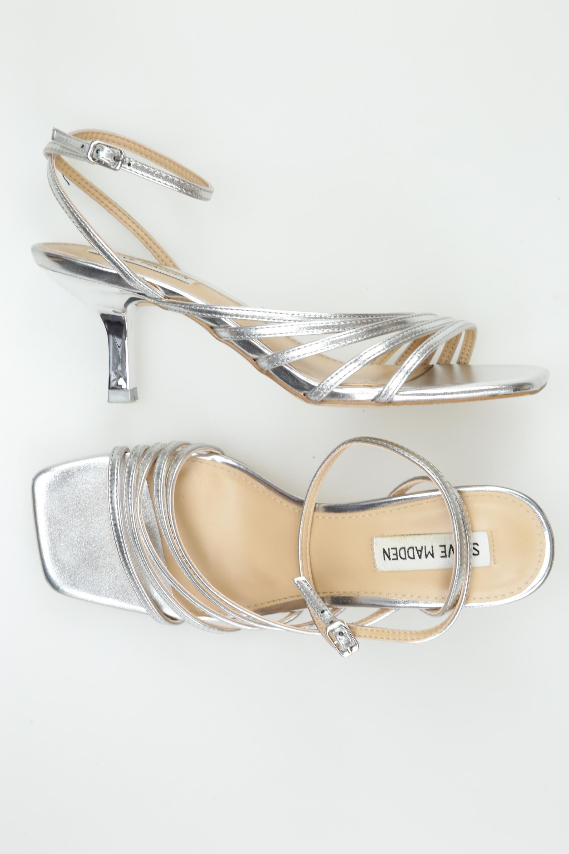 

Steve Madden Damen Sandale, silber, Gr. 39