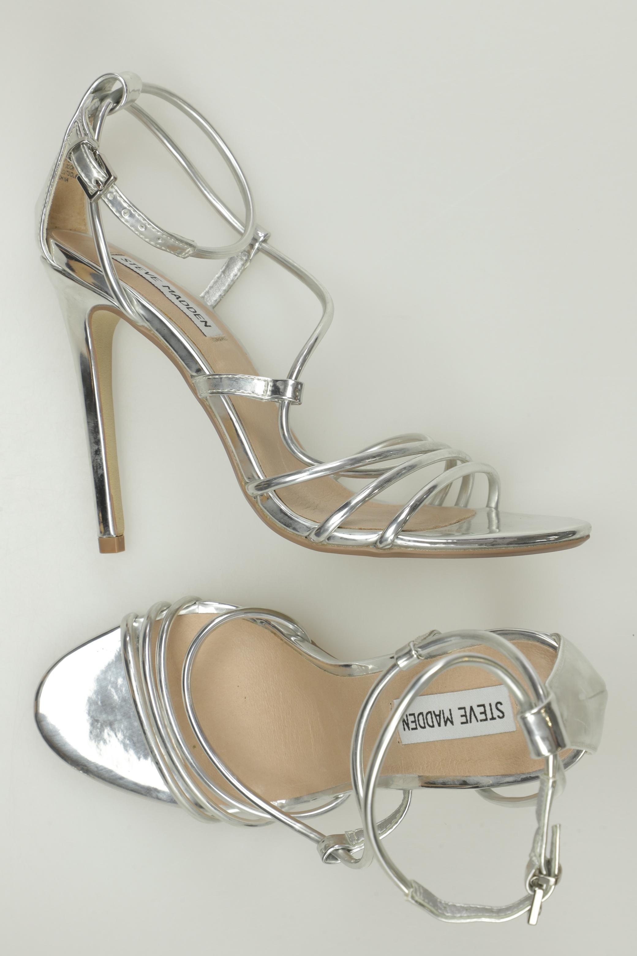 

Steve Madden Damen Sandale, silber, Gr. 38