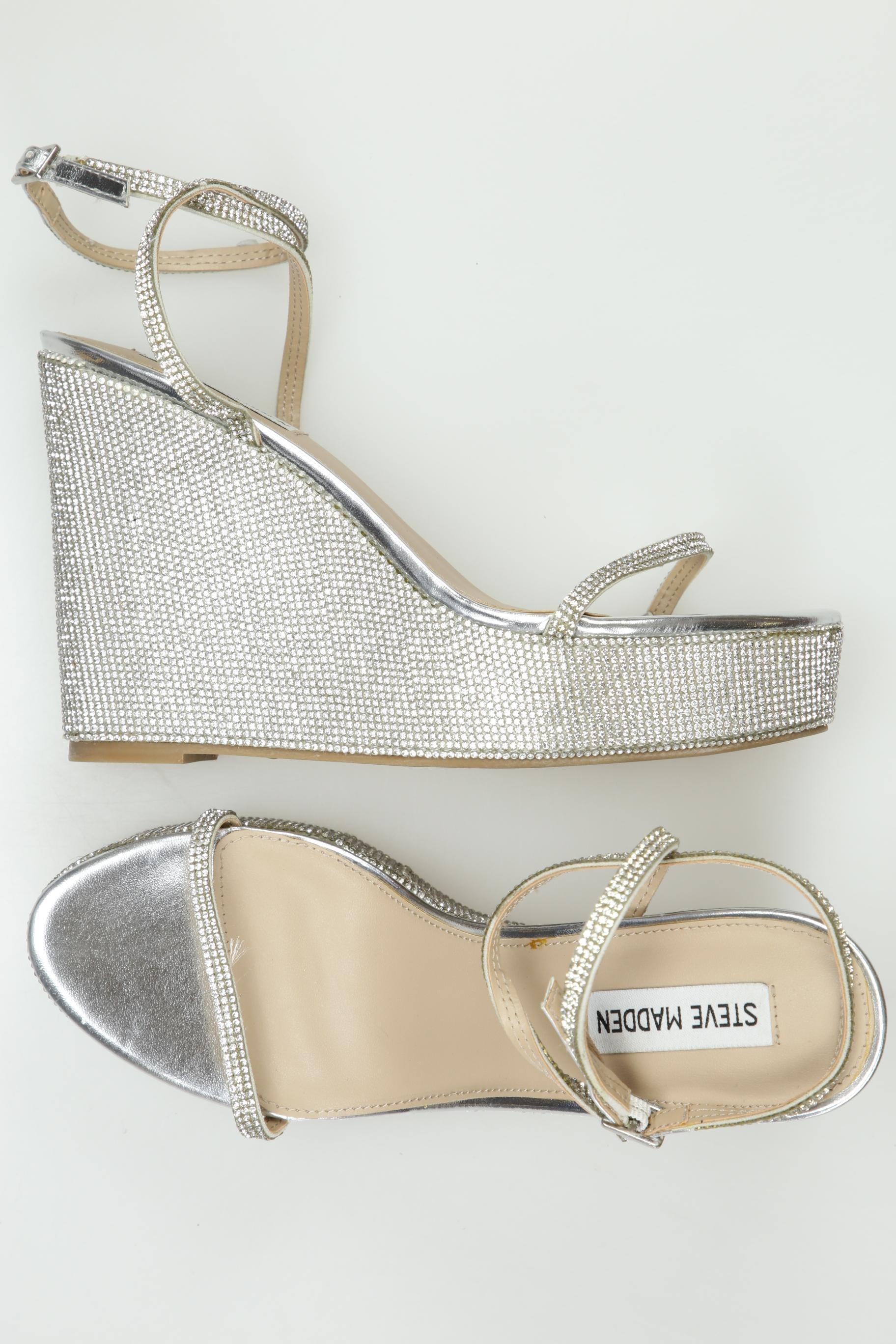 

Steve Madden Damen Sandale, silber, Gr. 38