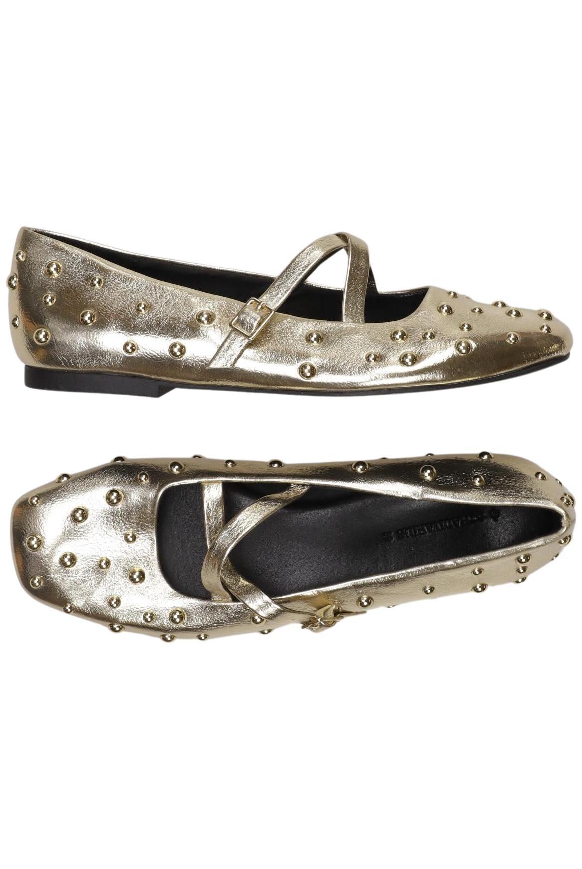 

Stradivarius Damen Ballerinas, gold, Gr. 39