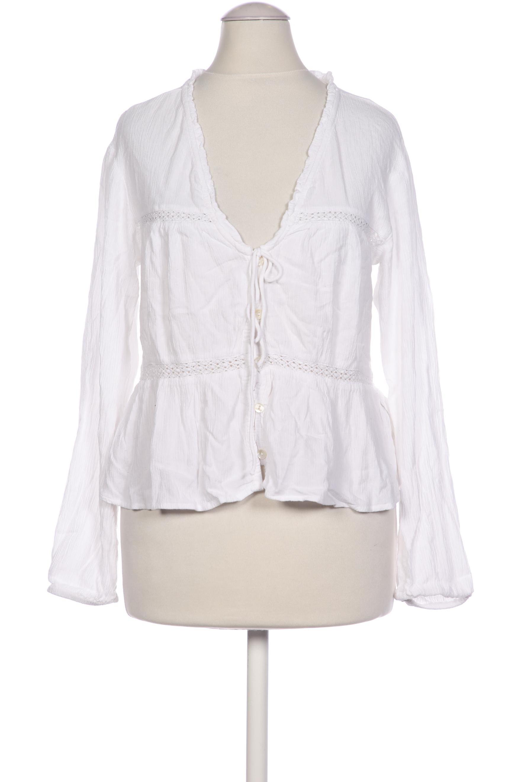 

Stradivarius Damen Bluse, weiß, Gr. 34