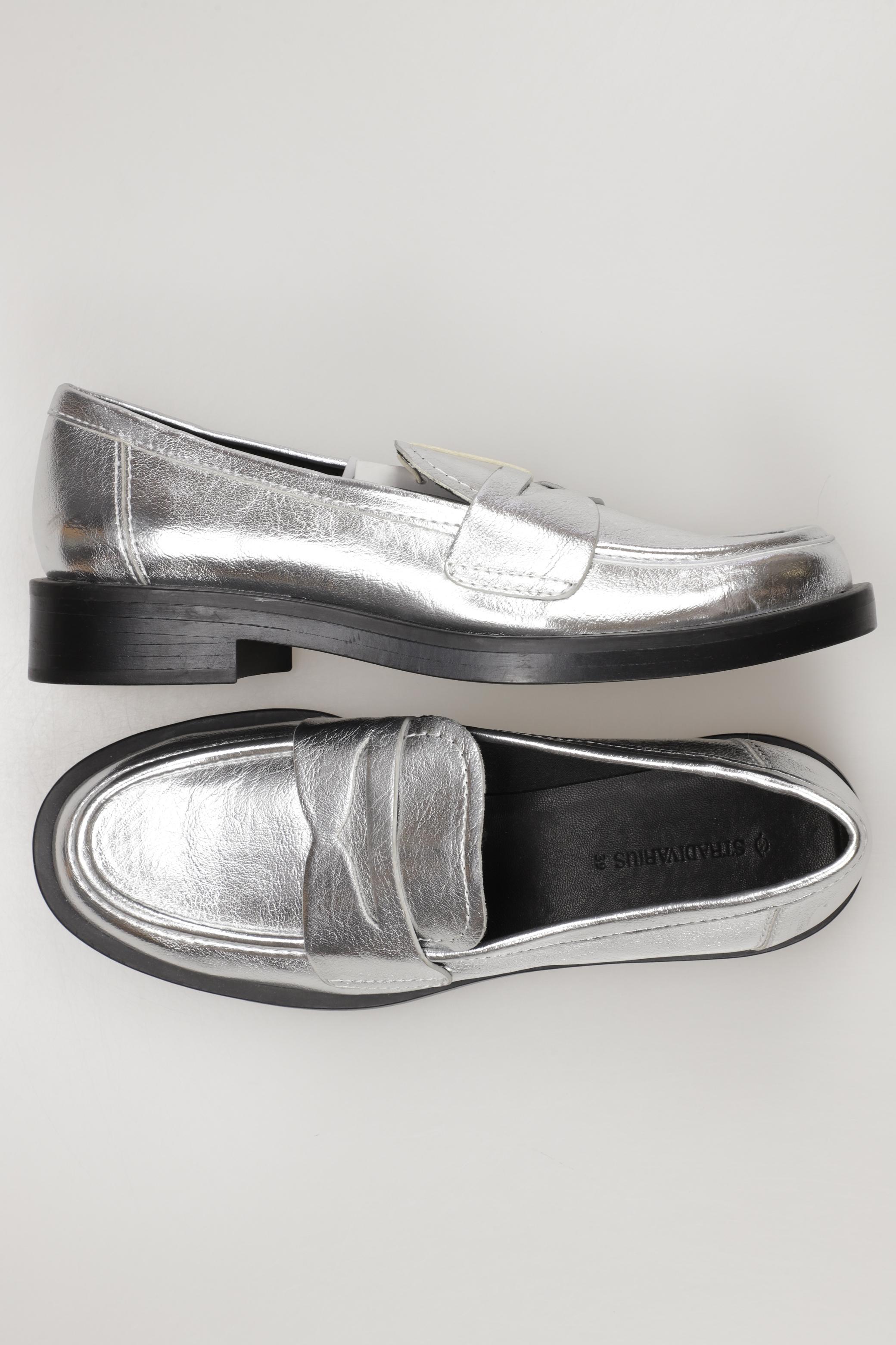 

Stradivarius Damen Halbschuh, silber, Gr. 39
