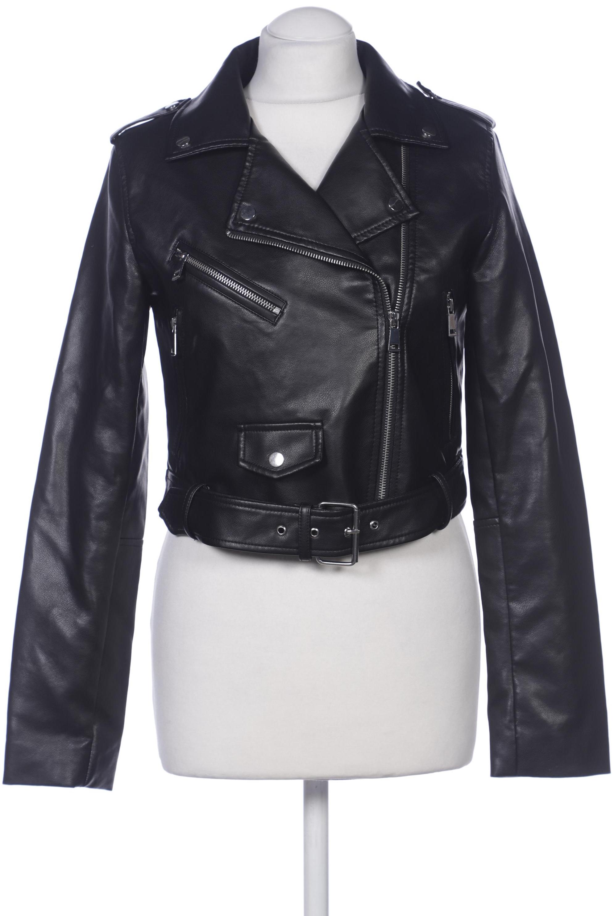 

Stradivarius Damen Jacke, schwarz, Gr. 38
