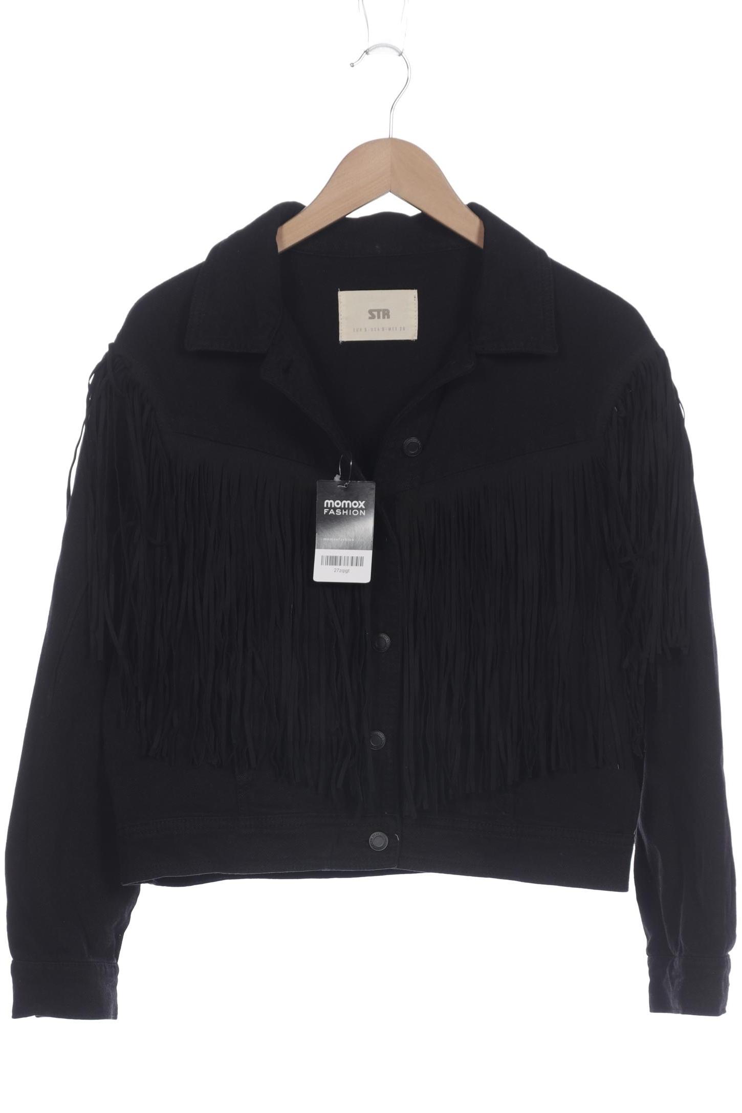 

Stradivarius Damen Jacke, schwarz, Gr. 36