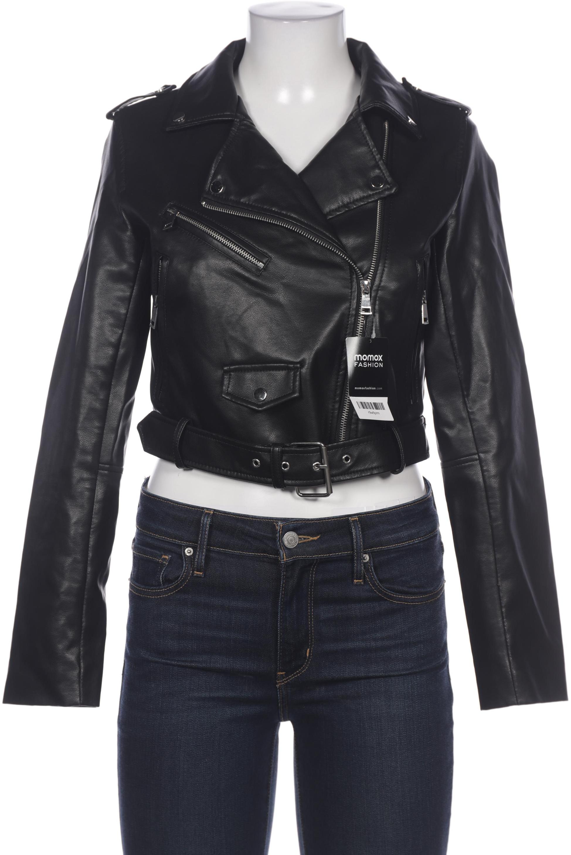 

Stradivarius Damen Jacke, schwarz, Gr. 38