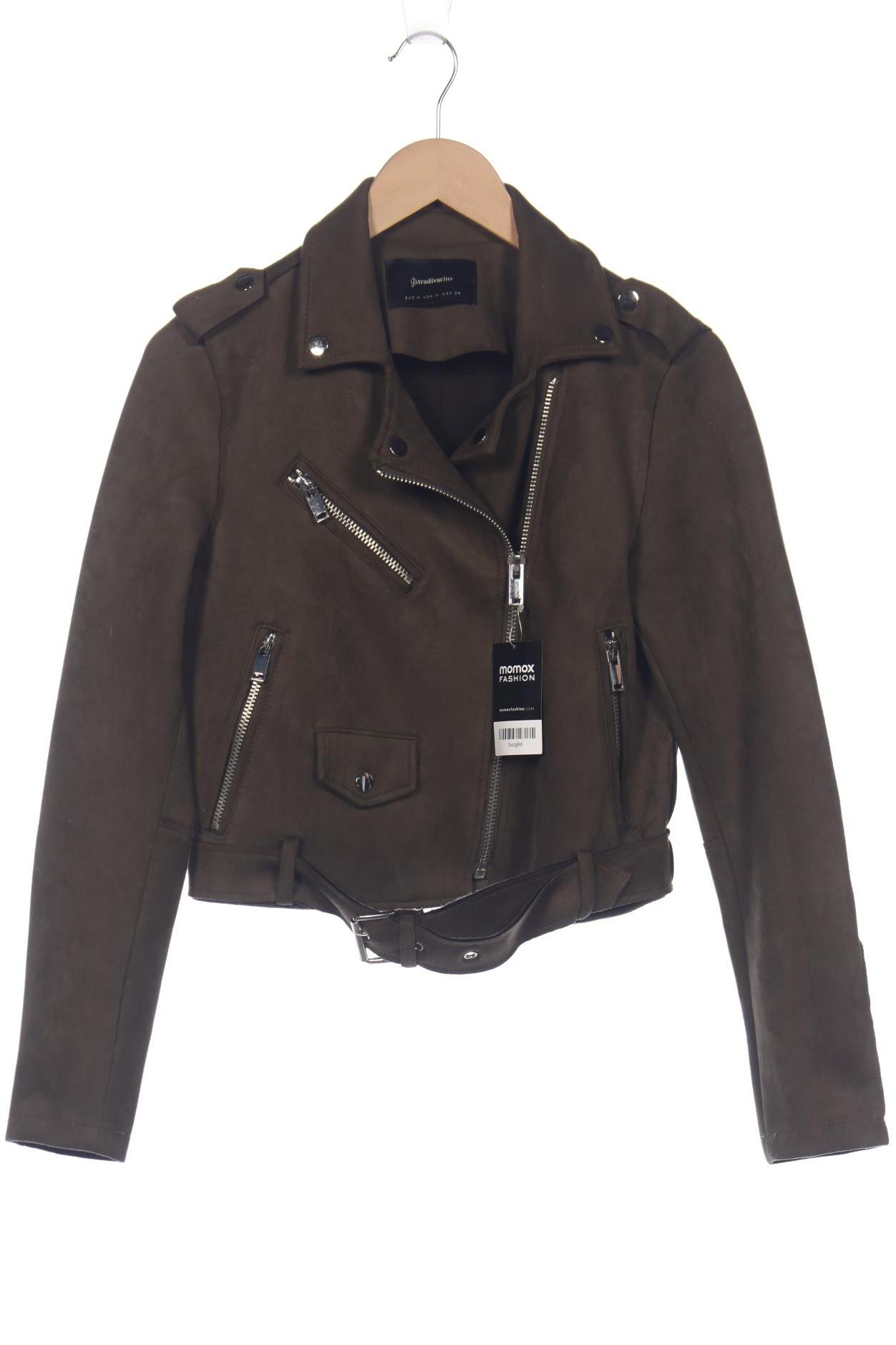 

Stradivarius Damen Jacke, grün, Gr. 38