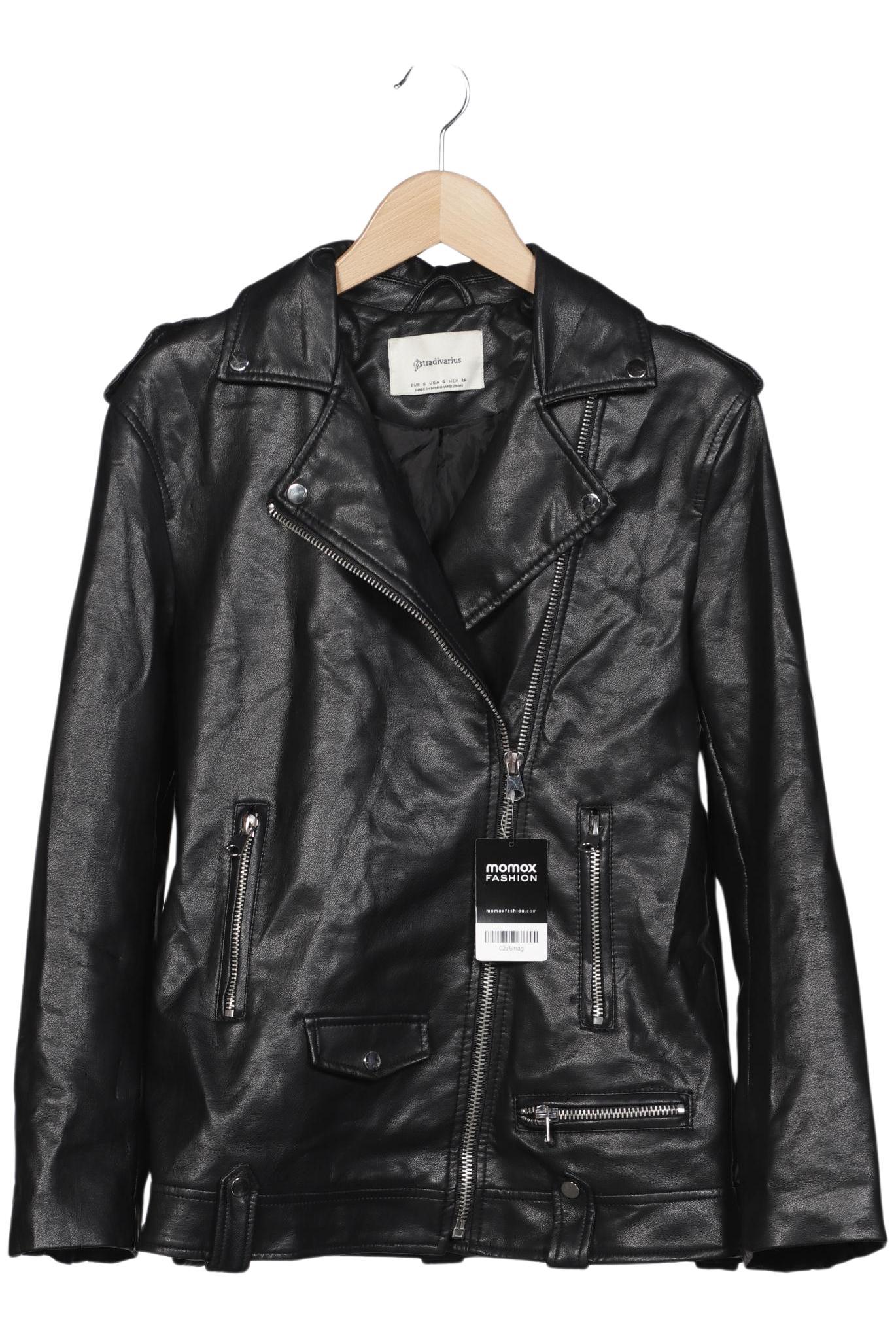 

Stradivarius Damen Jacke, schwarz, Gr. 36