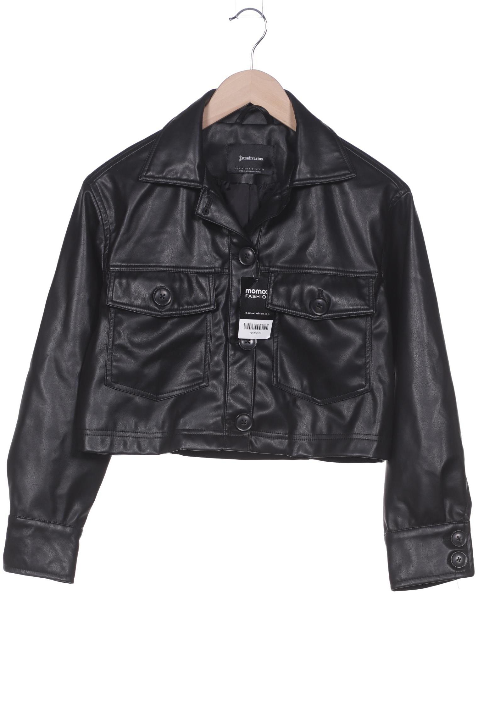 

Stradivarius Damen Jacke, schwarz, Gr. 36