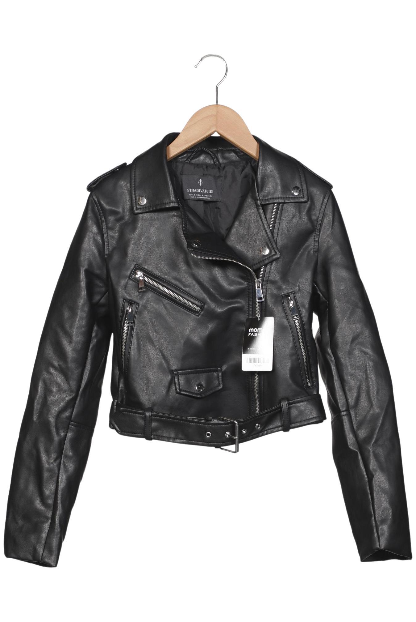 

Stradivarius Damen Jacke, schwarz, Gr. 36