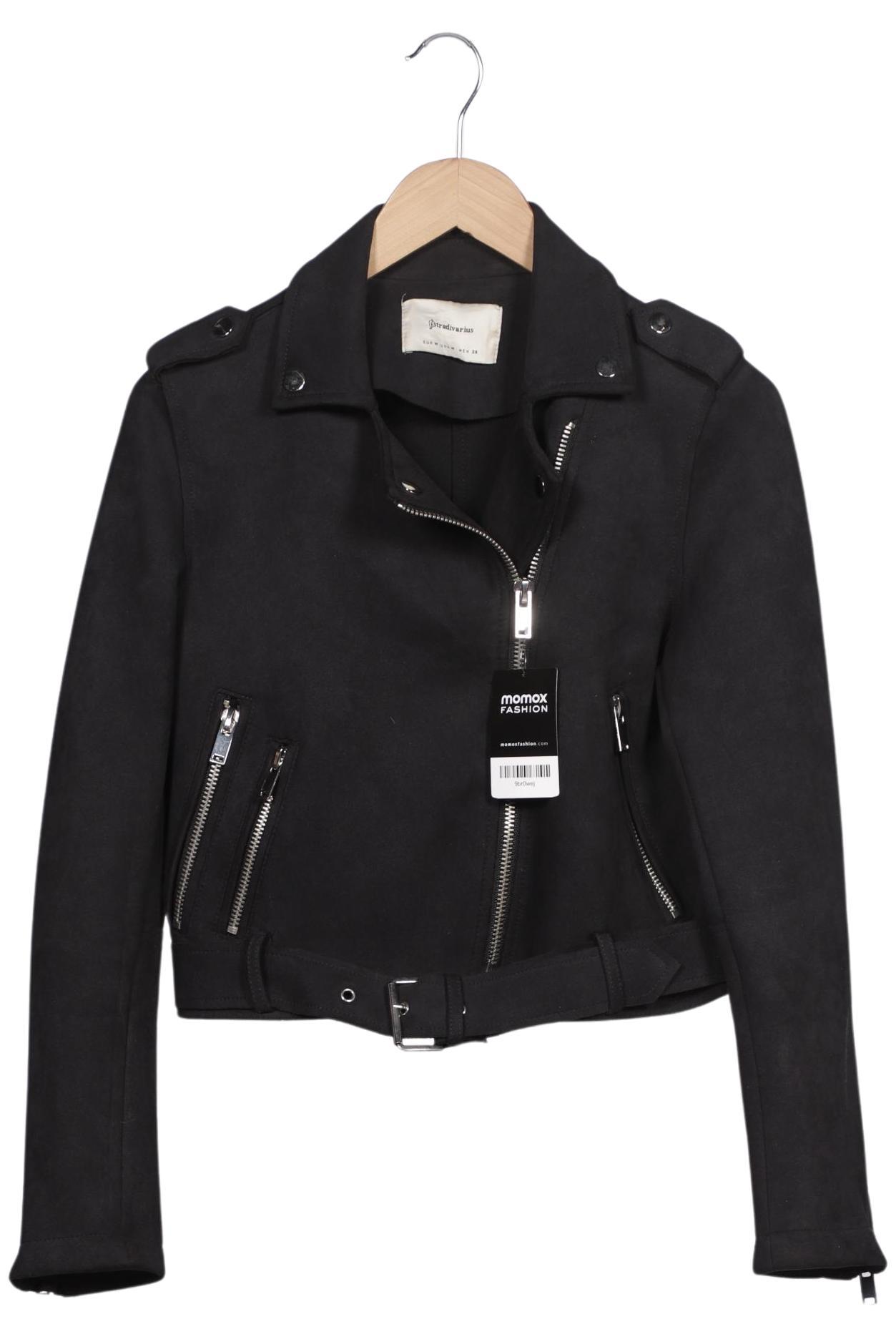 

Stradivarius Damen Jacke, schwarz, Gr. 38