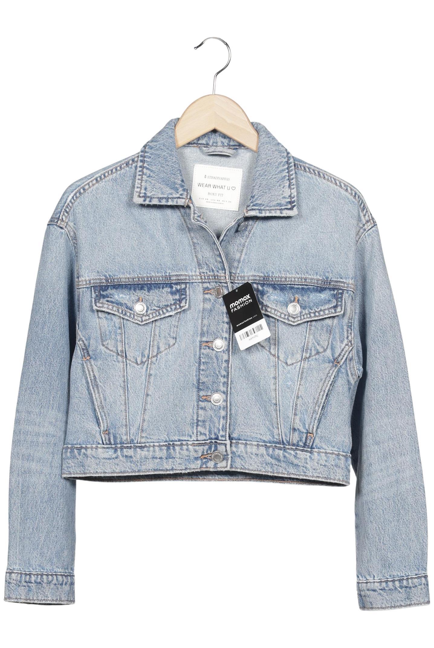 

Stradivarius Damen Jacke, hellblau, Gr. 34