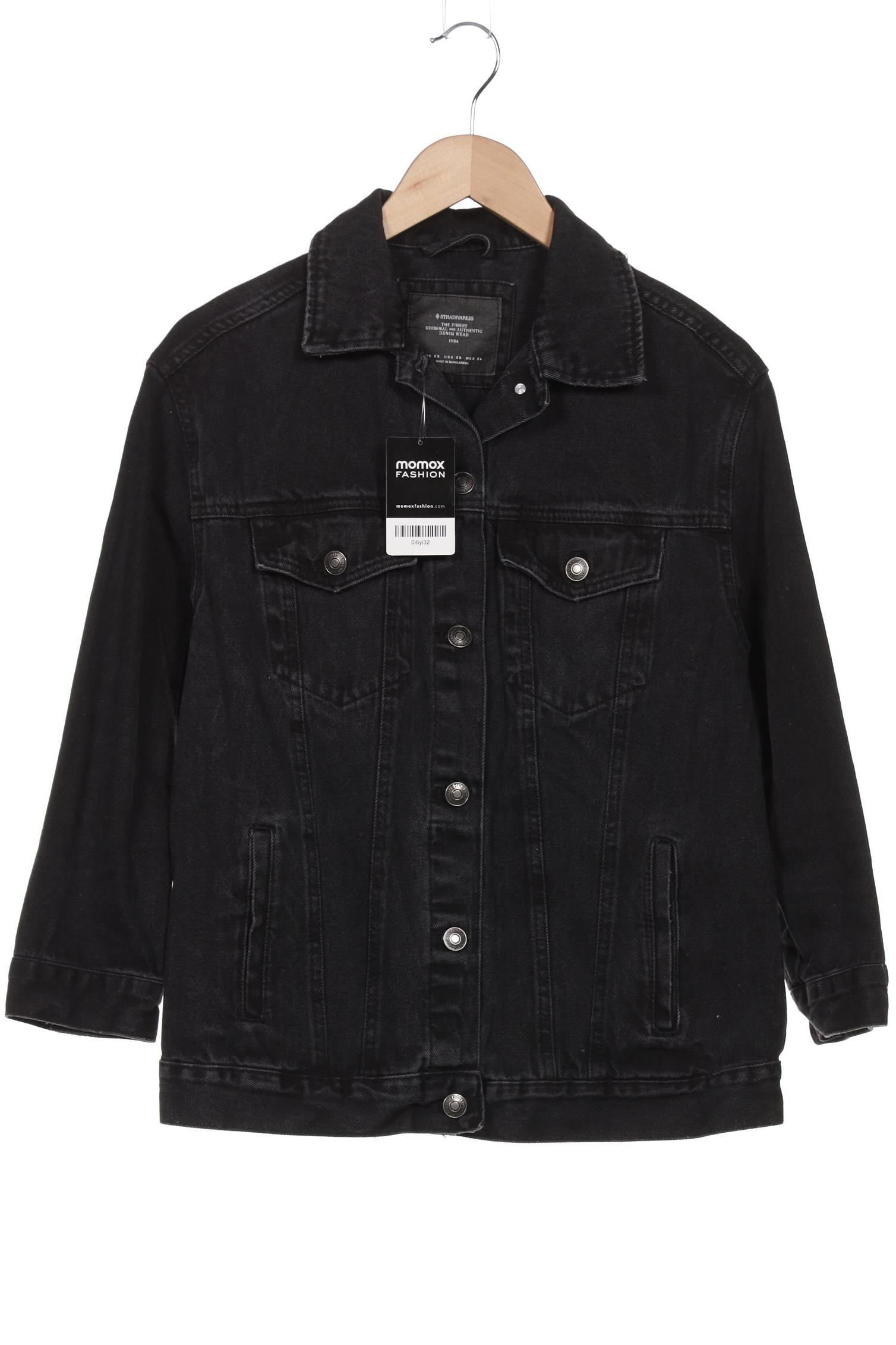 

Stradivarius Damen Jacke, schwarz, Gr. 34