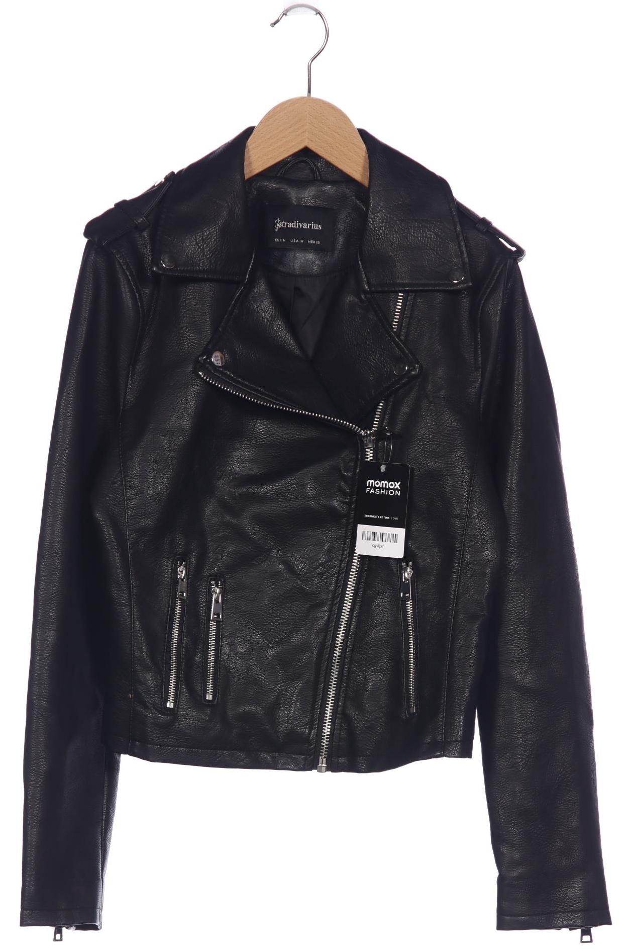 

Stradivarius Damen Jacke, schwarz, Gr. 38