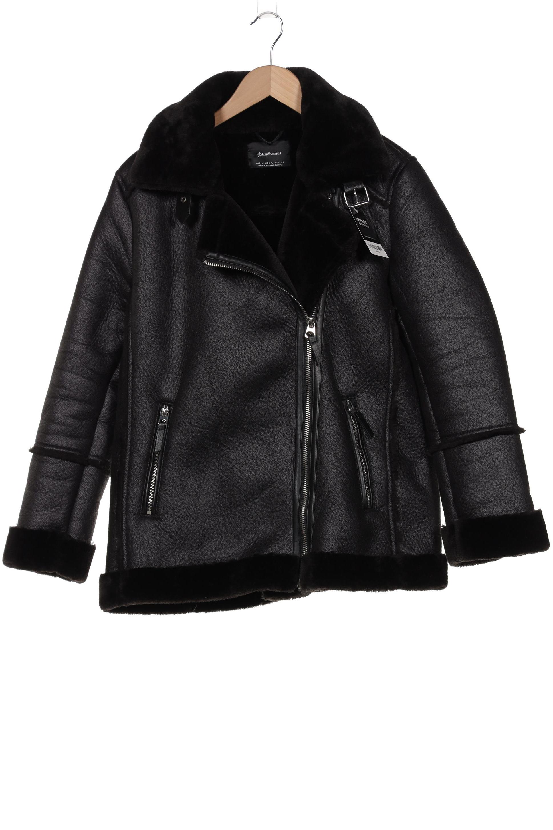 

Stradivarius Damen Jacke, schwarz, Gr. 42