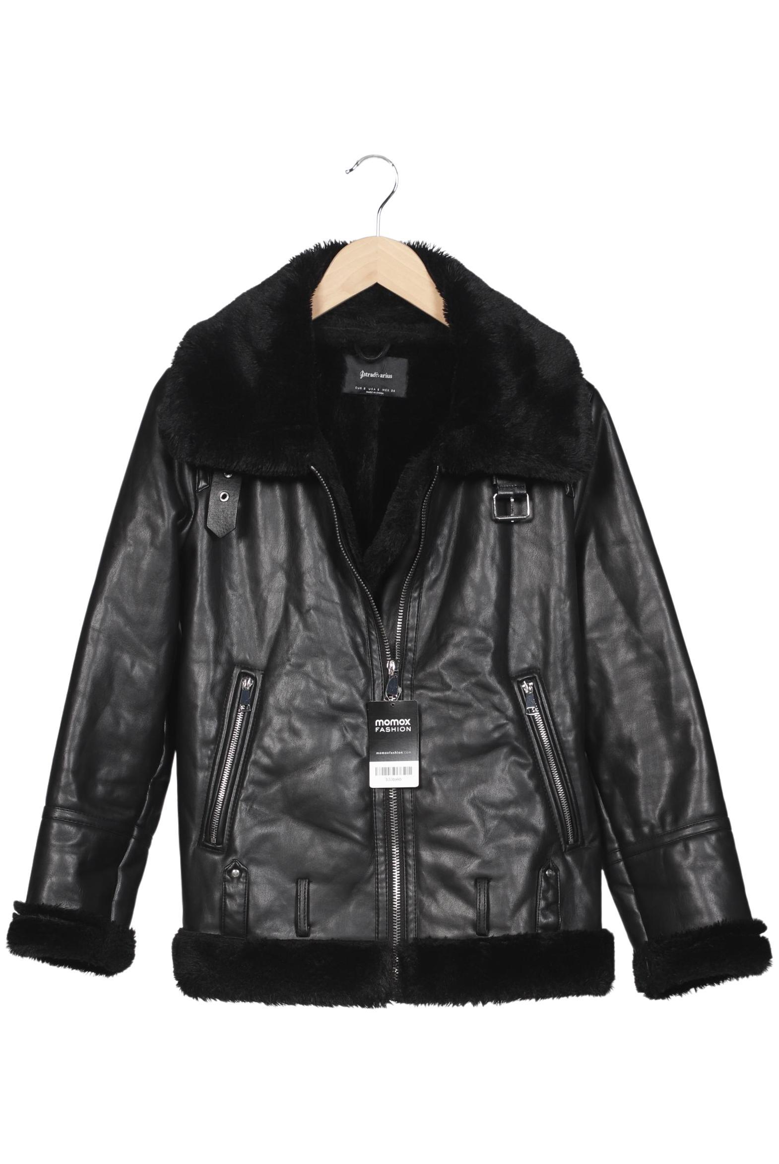 

Stradivarius Damen Jacke, schwarz, Gr. 36
