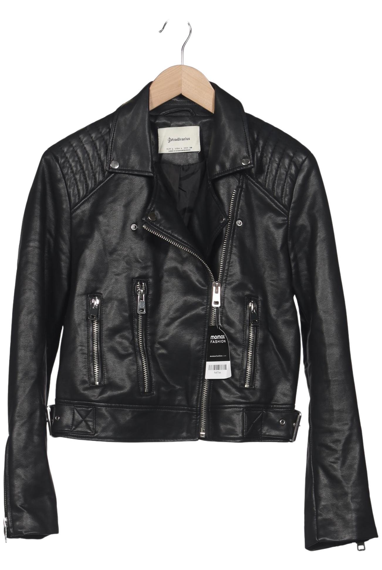 

Stradivarius Damen Jacke, schwarz, Gr. 42