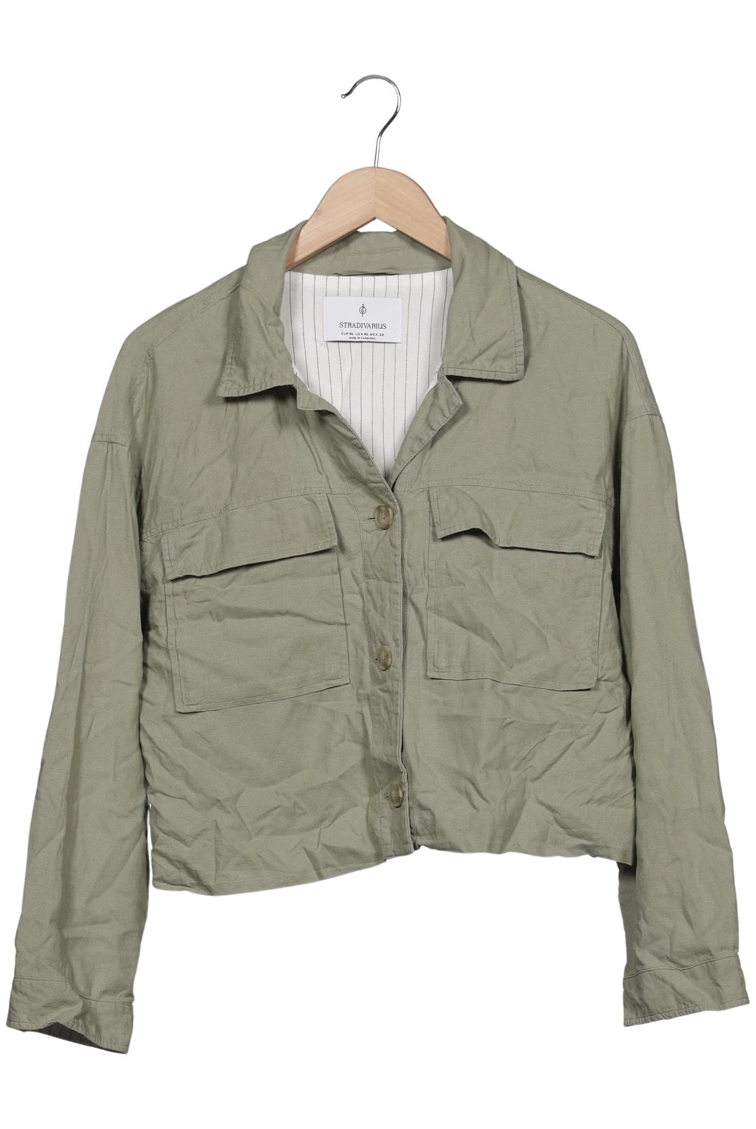 

Stradivarius Damen Jacke, grün, Gr. 44
