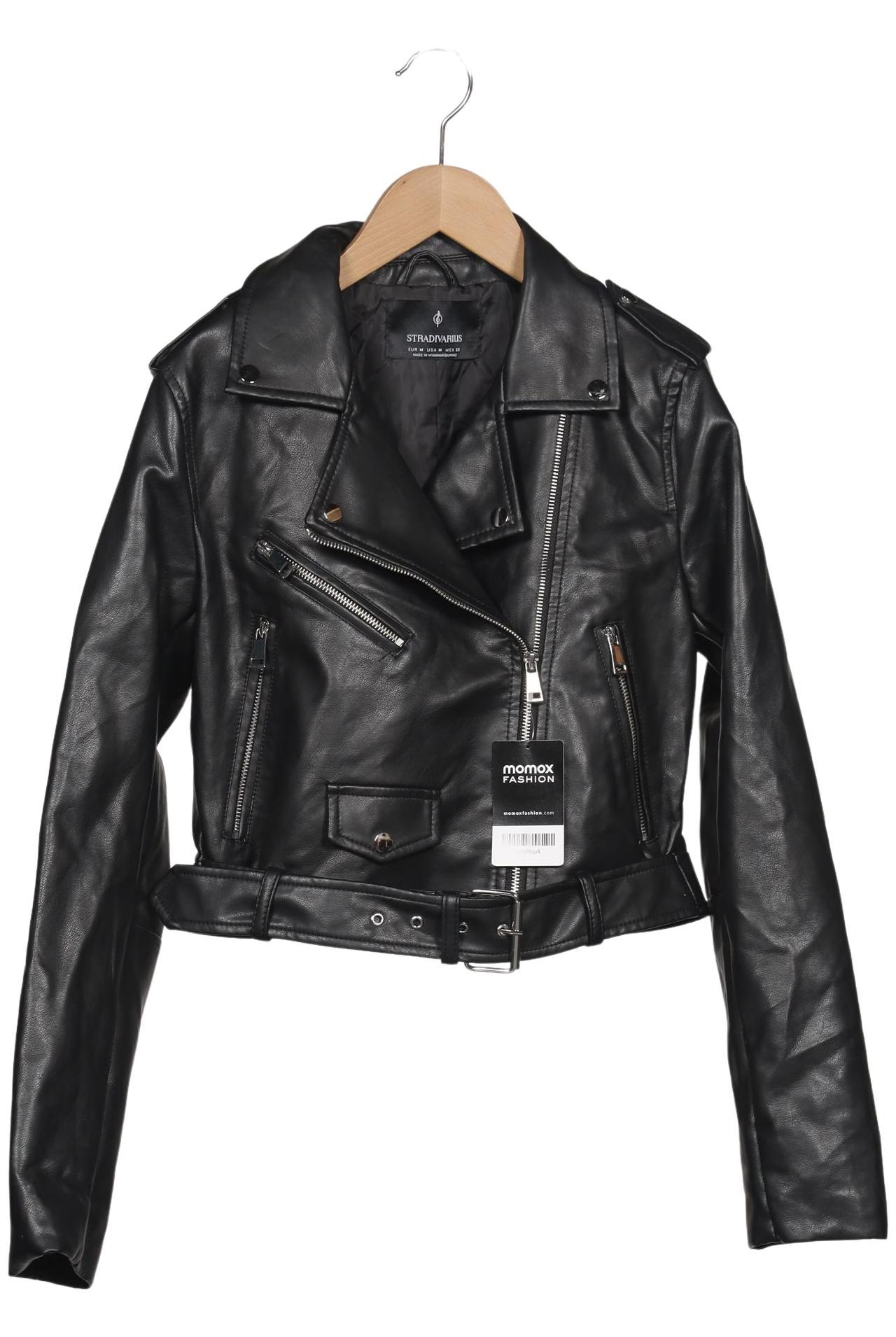 

Stradivarius Damen Jacke, schwarz, Gr. 38
