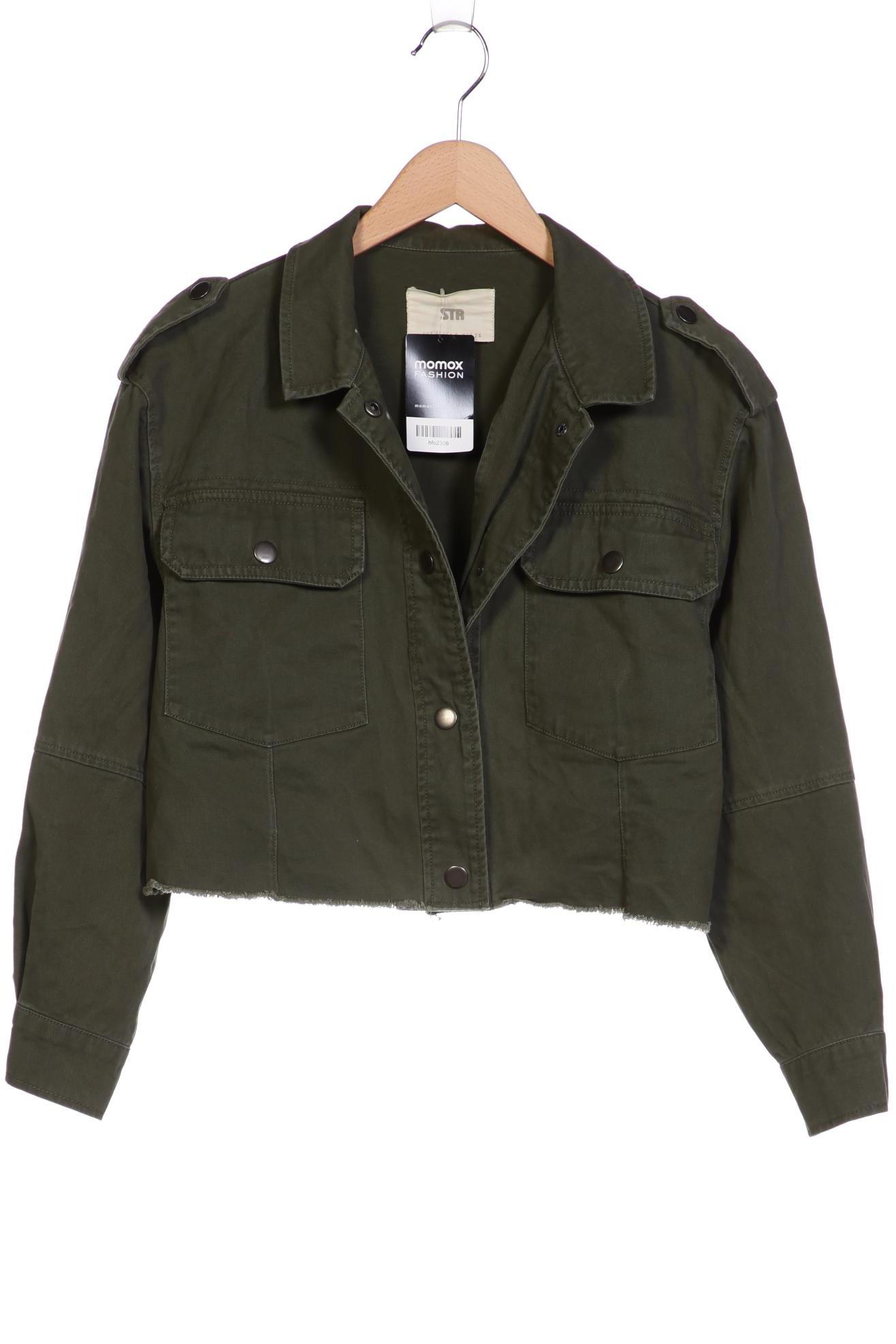 

Stradivarius Damen Jacke, grün, Gr. 36