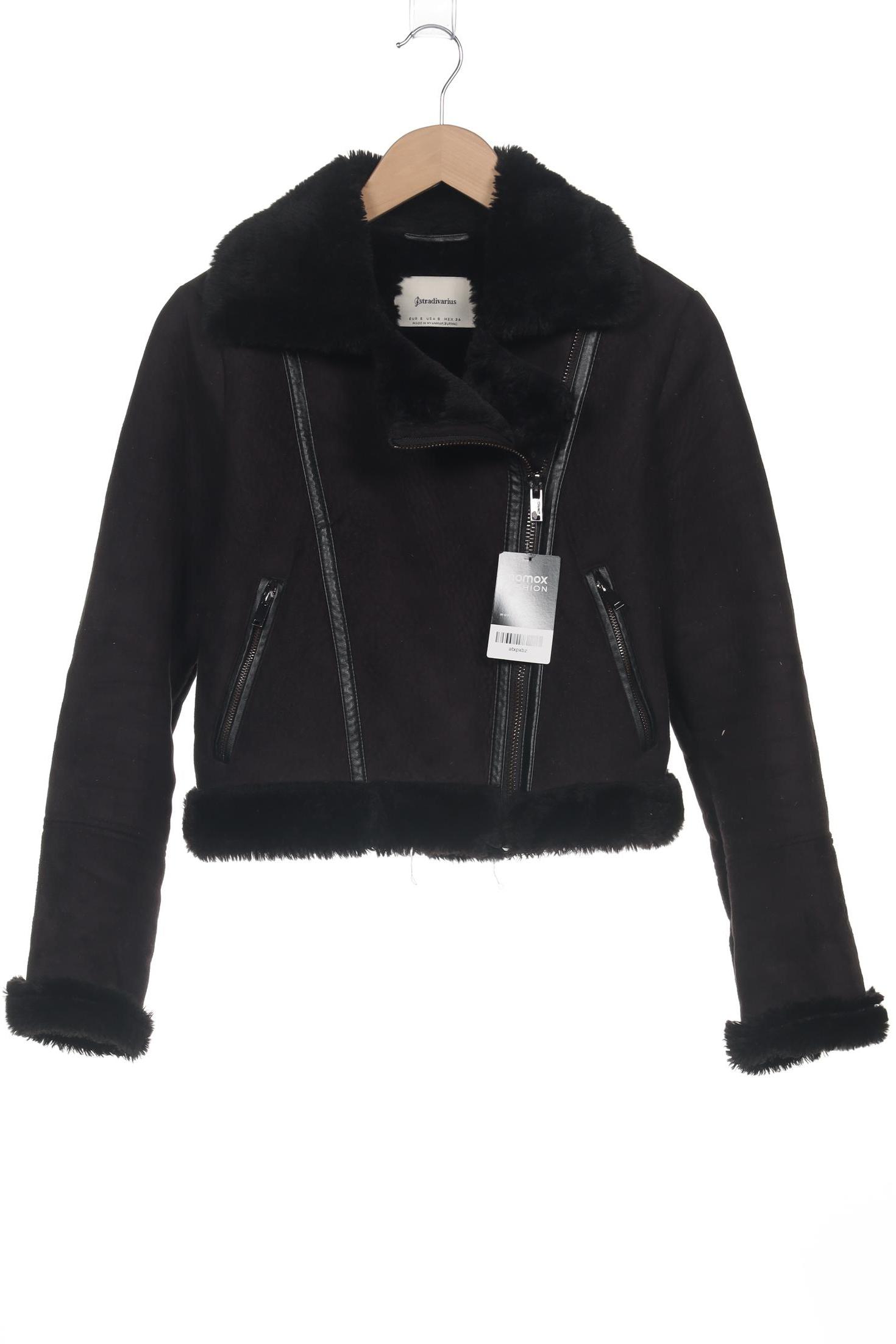 

Stradivarius Damen Jacke, schwarz, Gr. 36