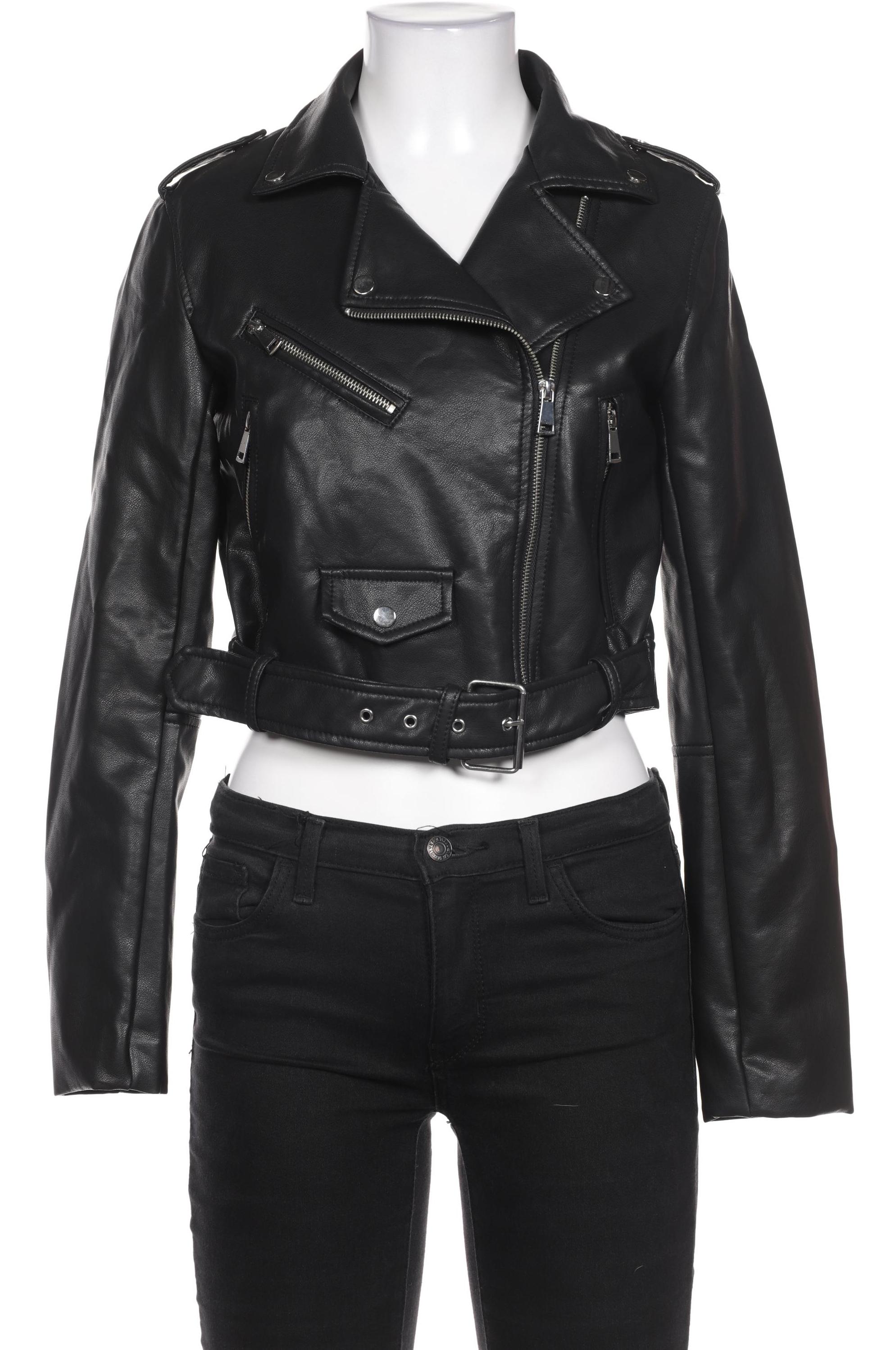 

Stradivarius Damen Jacke, schwarz, Gr. 36