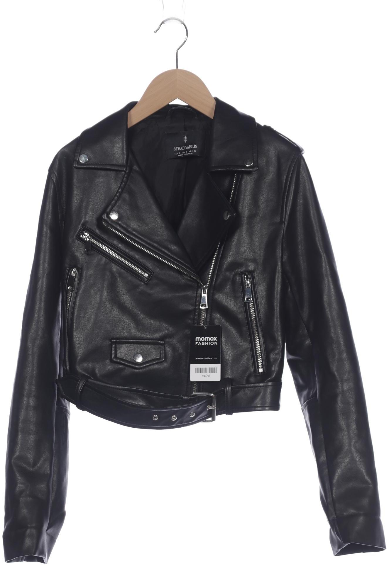 

Stradivarius Damen Jacke, schwarz, Gr. 36