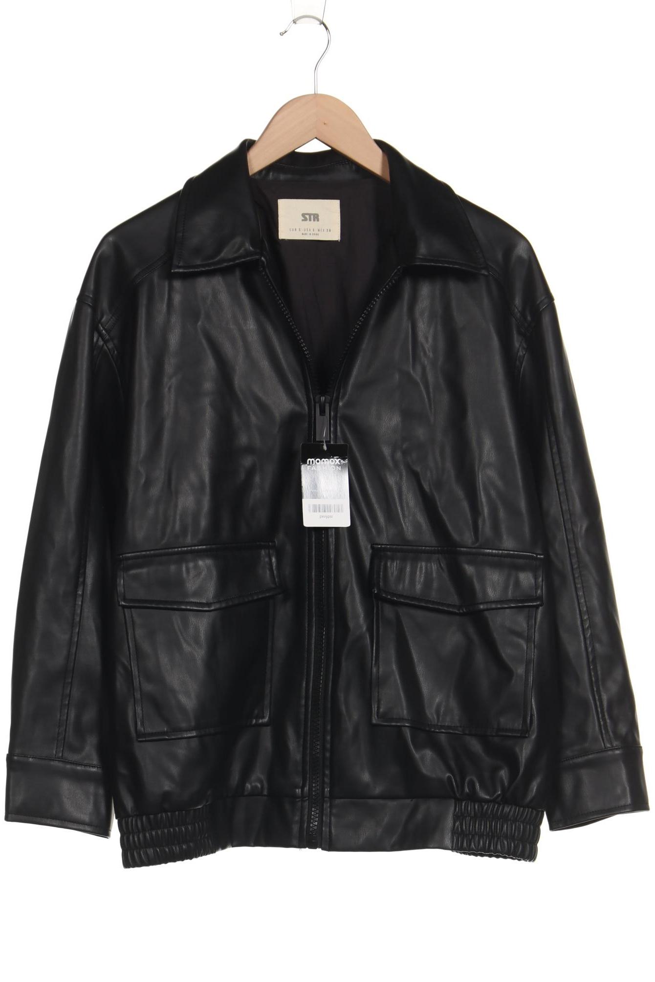 

Stradivarius Damen Jacke, schwarz, Gr. 36