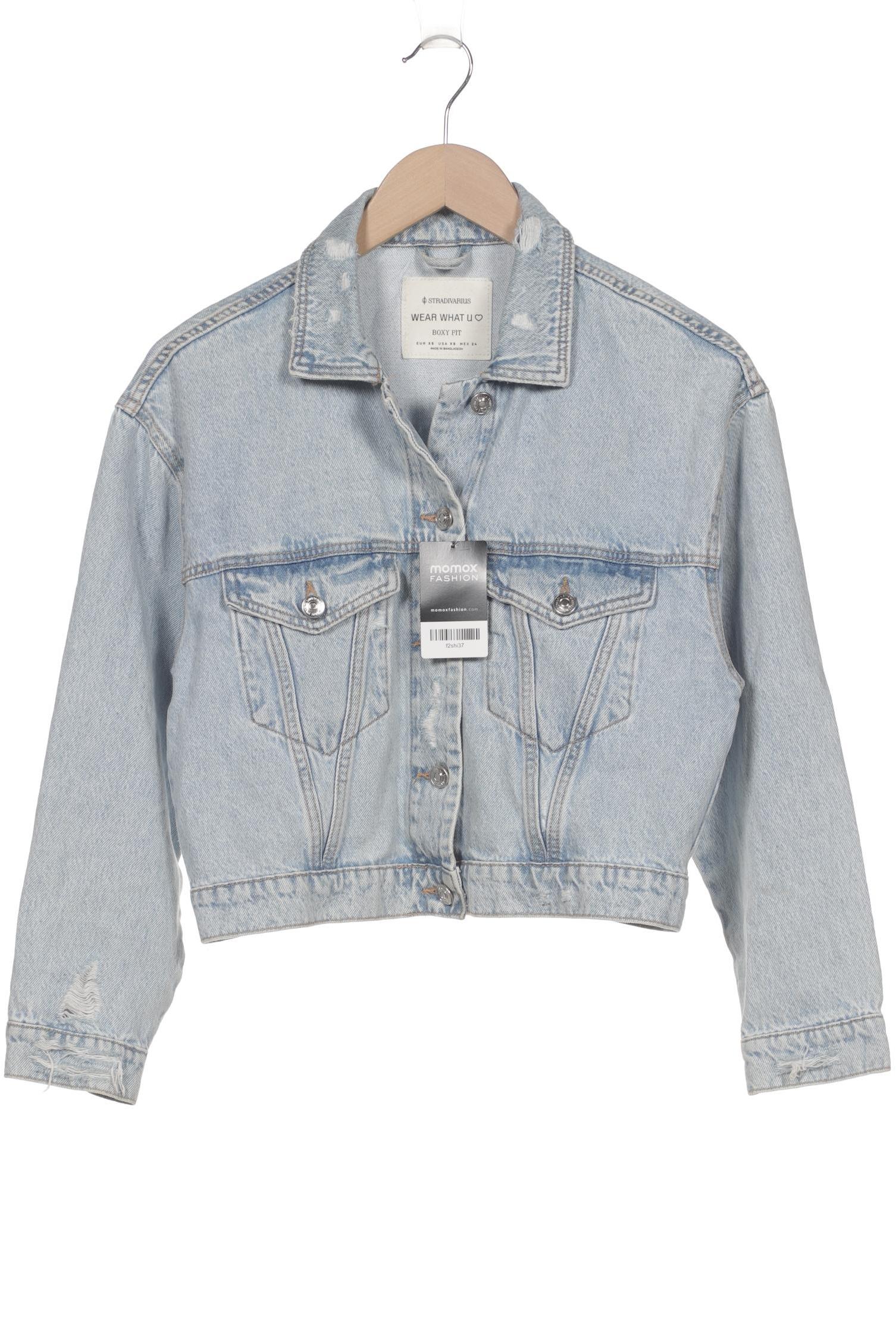 

Stradivarius Damen Jacke, blau, Gr. 34