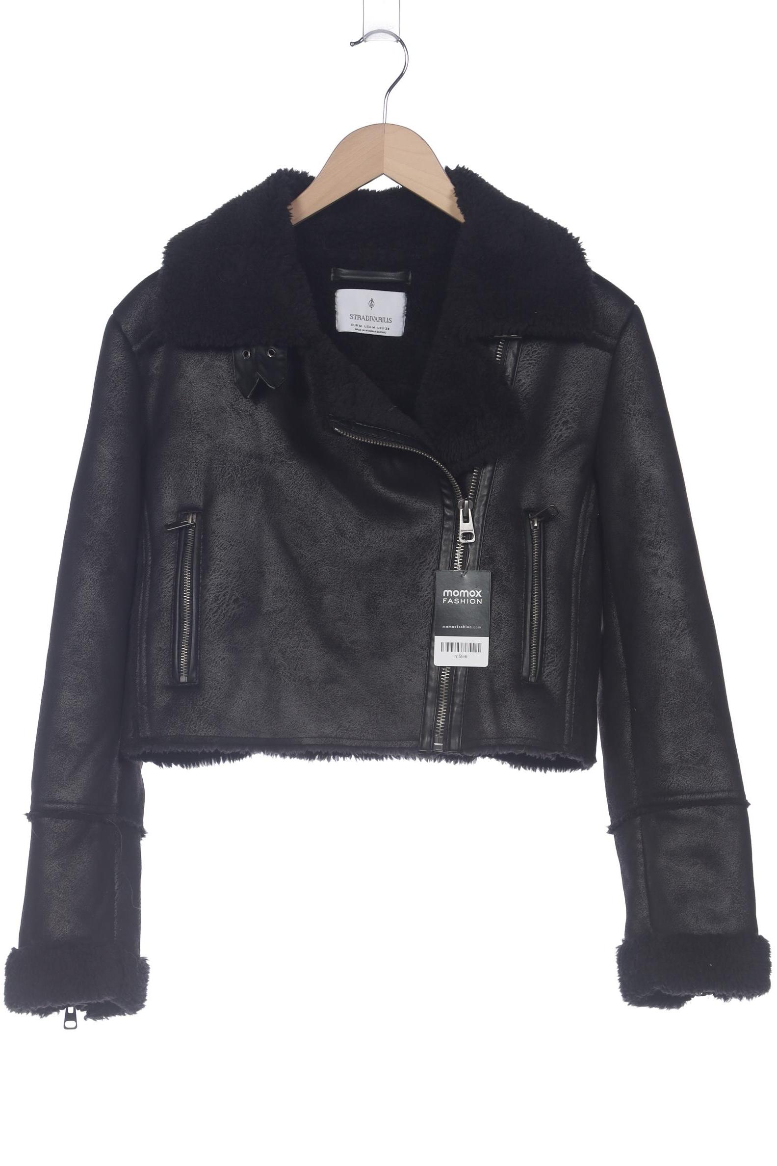

Stradivarius Damen Jacke, schwarz, Gr. 38