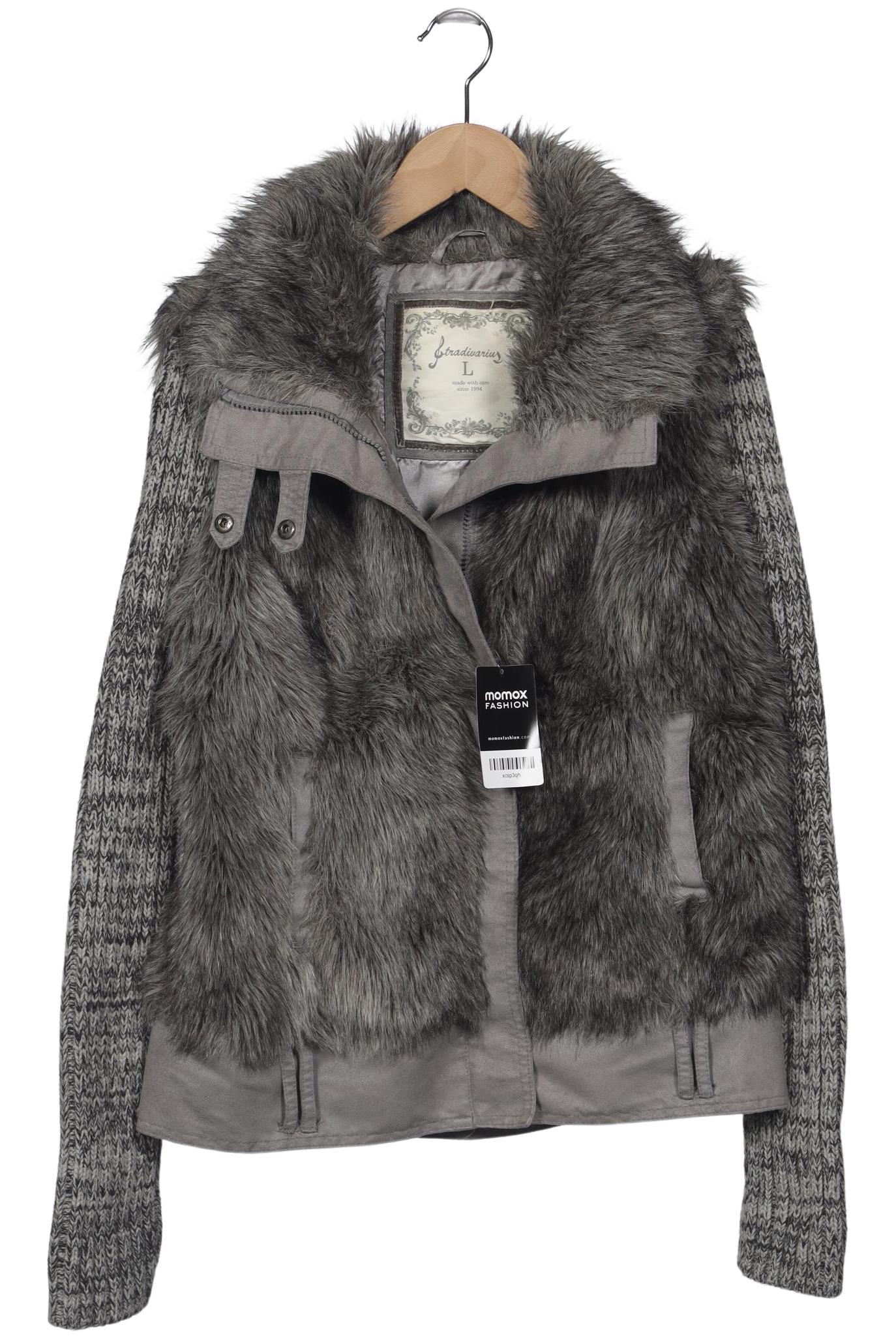 

Stradivarius Damen Jacke, grau, Gr. 42