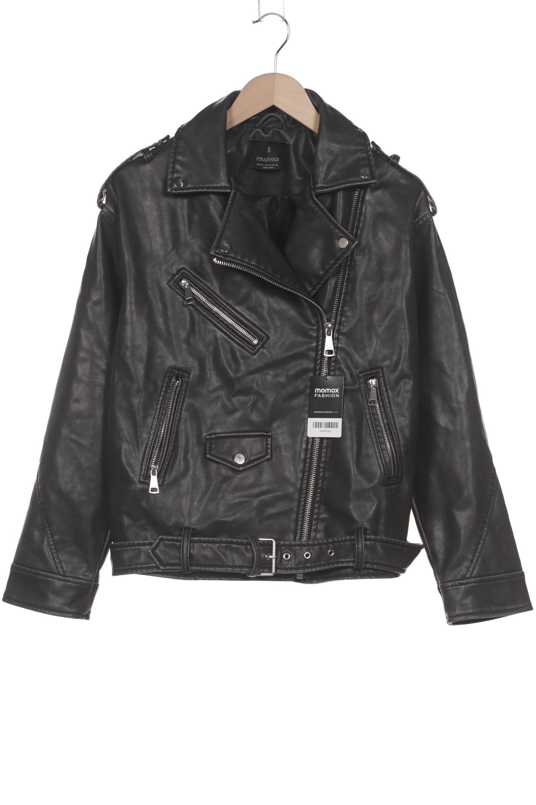 

Stradivarius Damen Jacke, schwarz, Gr. 38