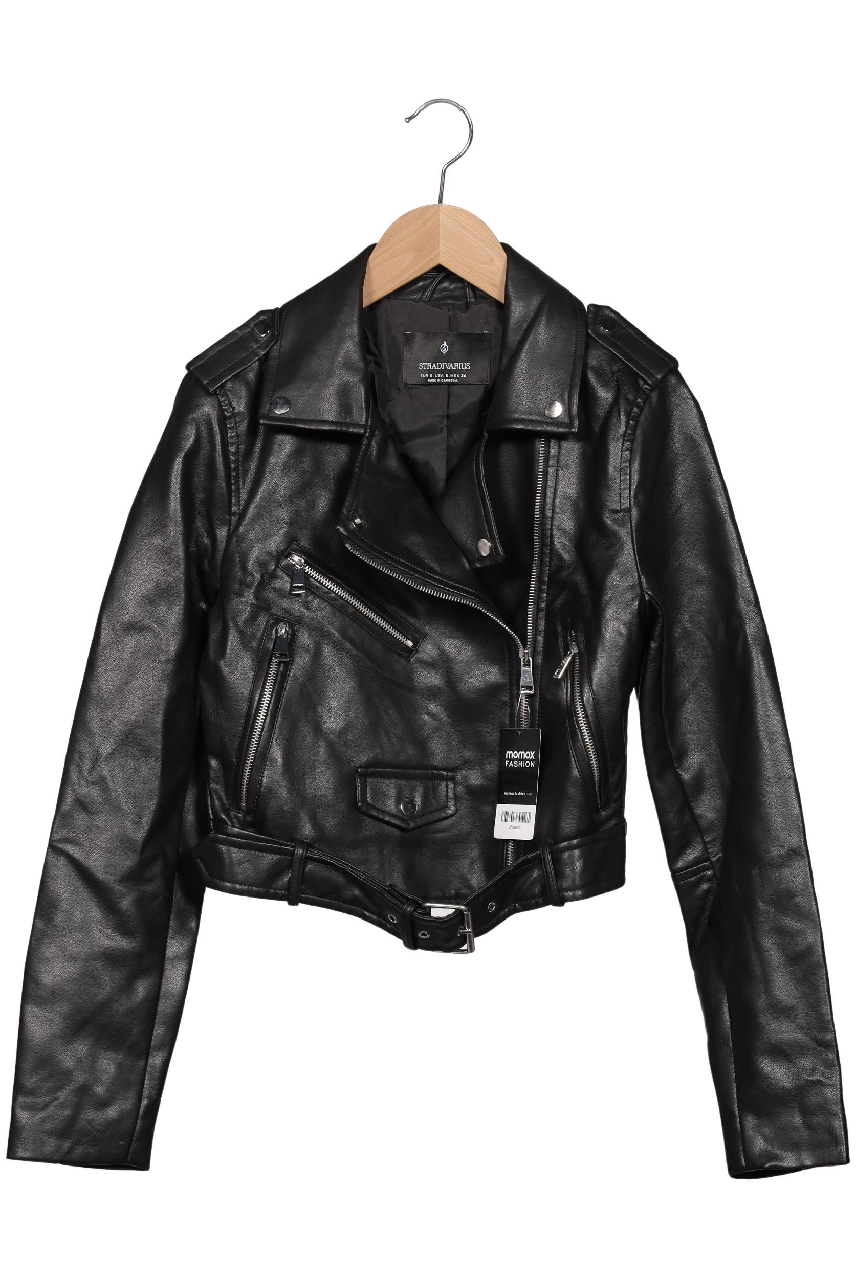 

Stradivarius Damen Jacke, schwarz, Gr. 36